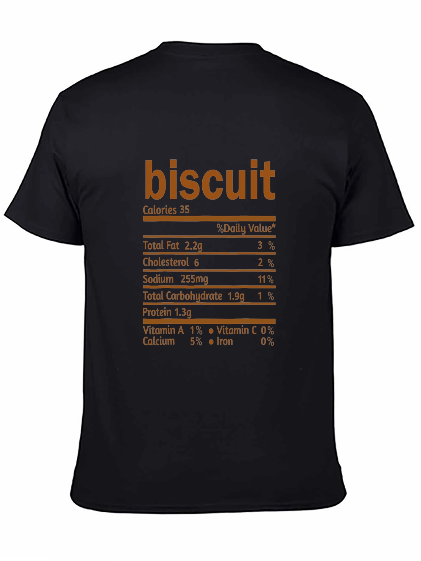 Biscuit Nutrition Facts T-Shirt - Novelty Food Tee