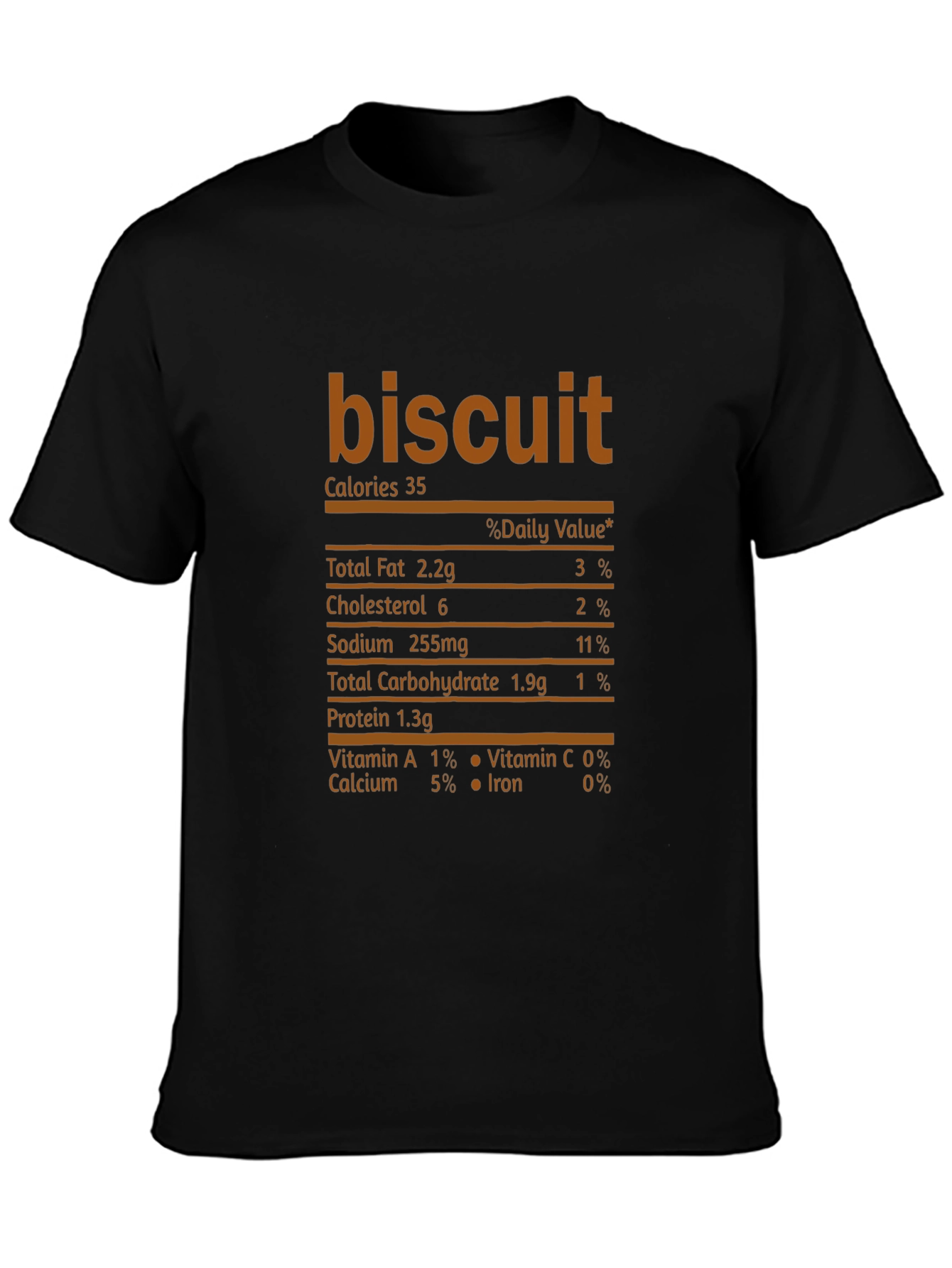 Biscuit Nutrition Facts T-Shirt - Novelty Food Tee