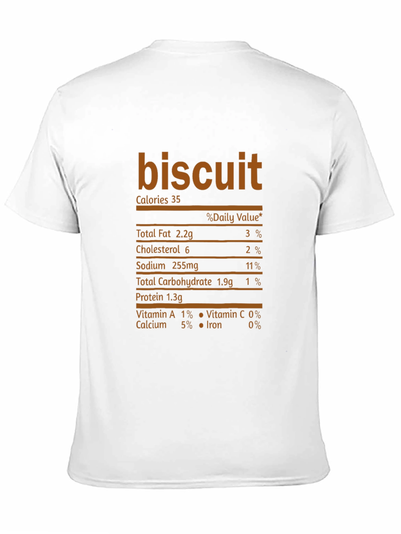 Biscuit Nutrition Facts T-Shirt - Novelty Food Tee