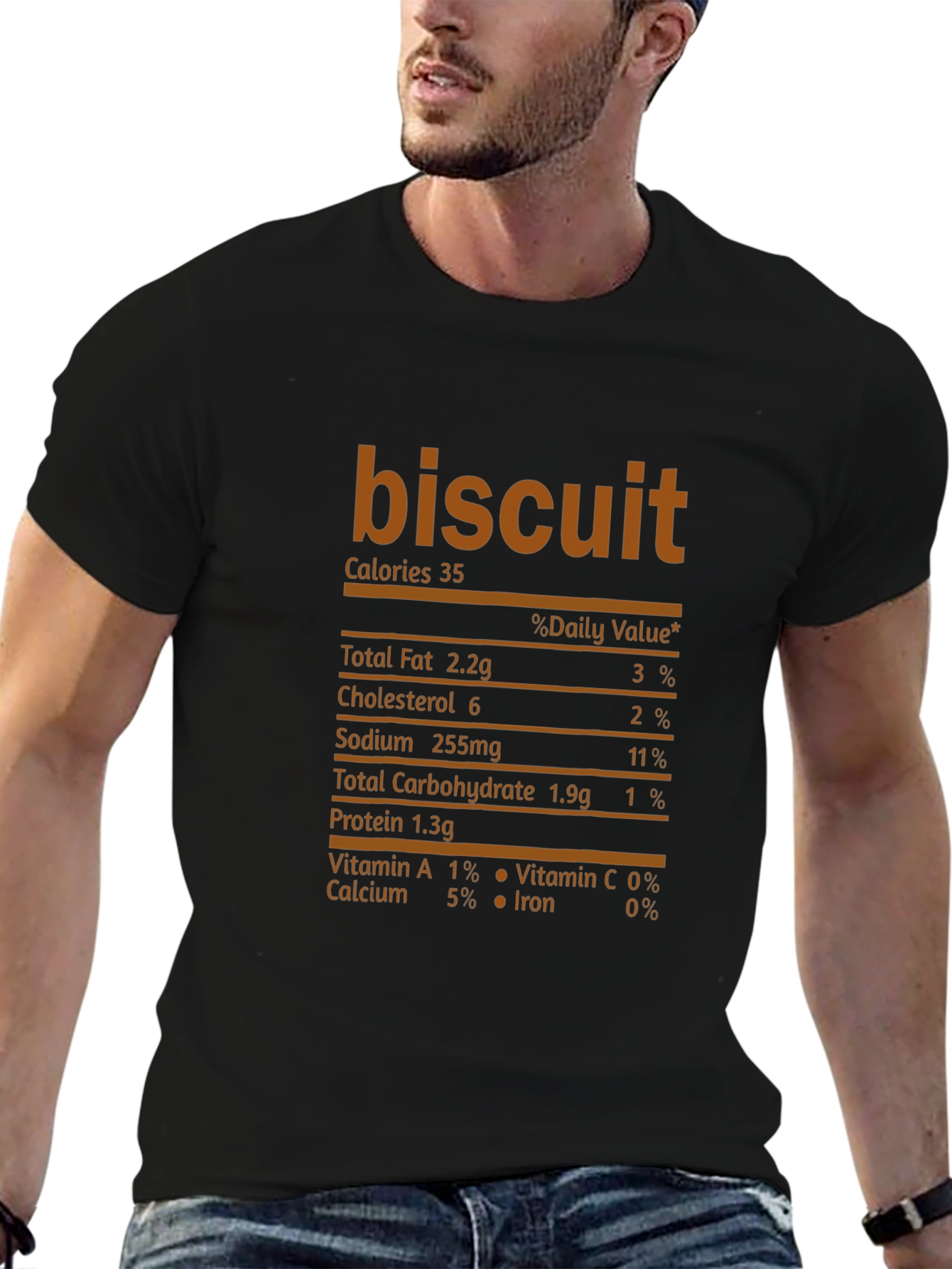Biscuit Nutrition Facts T-Shirt - Novelty Food Tee