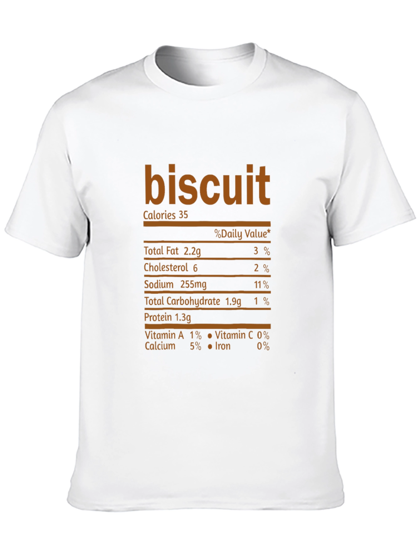 Biscuit Nutrition Facts T-Shirt - Novelty Food Tee