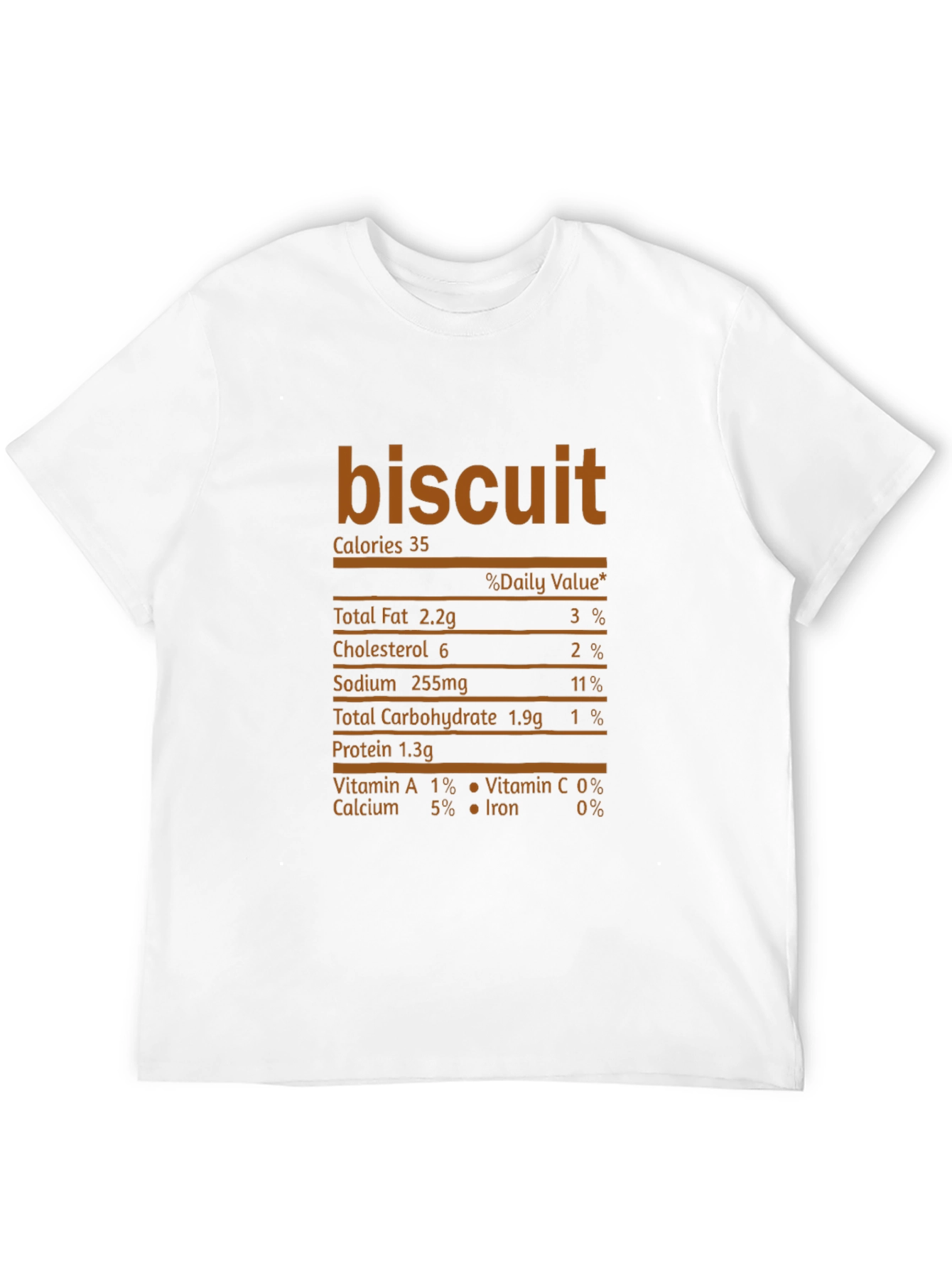 Biscuit Nutrition Facts T-Shirt - Novelty Food Tee