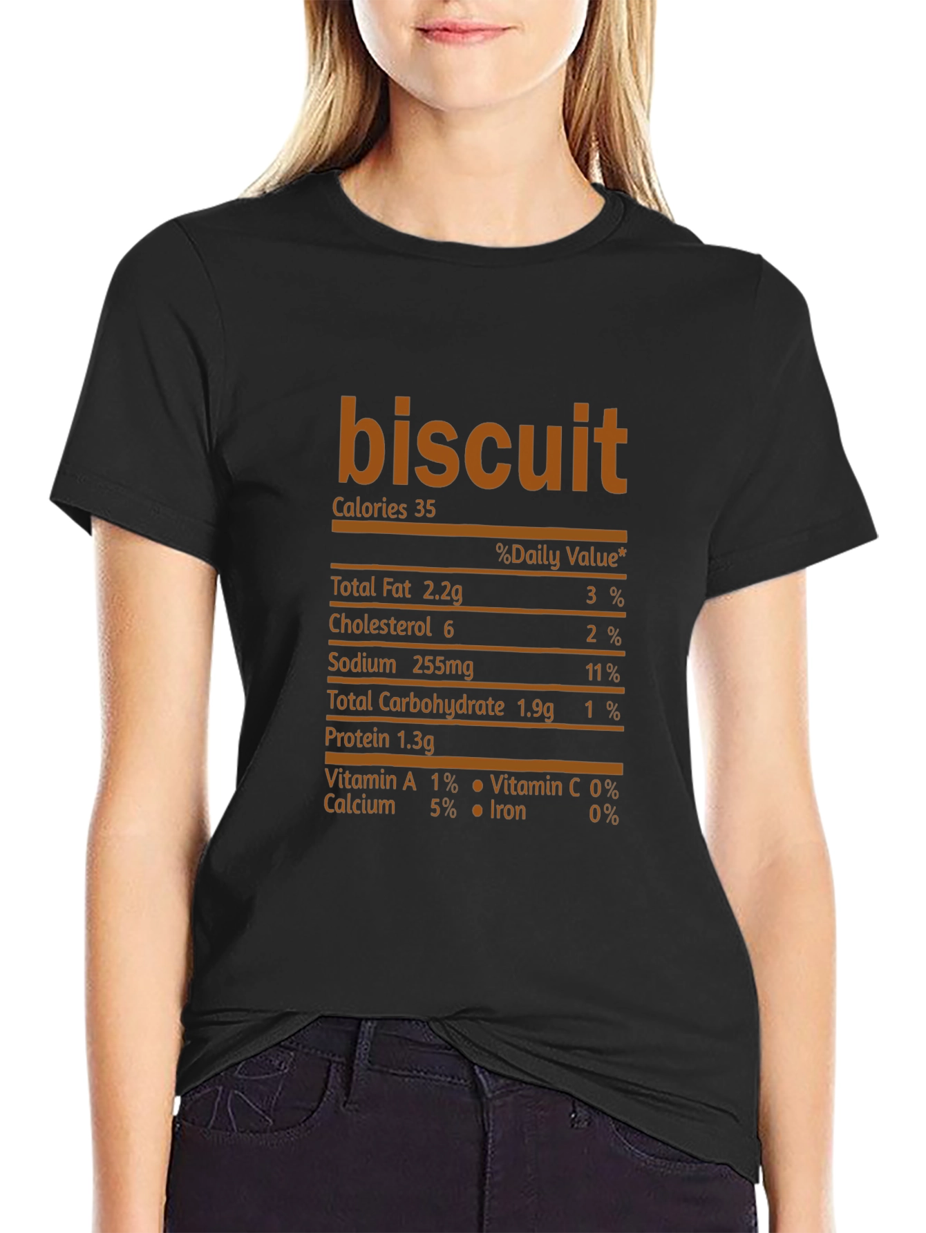 Biscuit Nutrition Facts T-Shirt - Novelty Food Tee