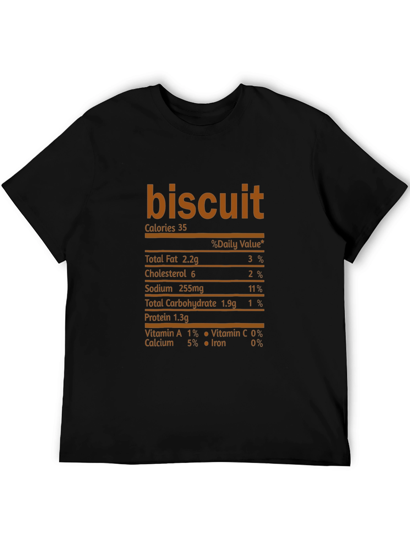 Biscuit Nutrition Facts T-Shirt - Novelty Food Tee