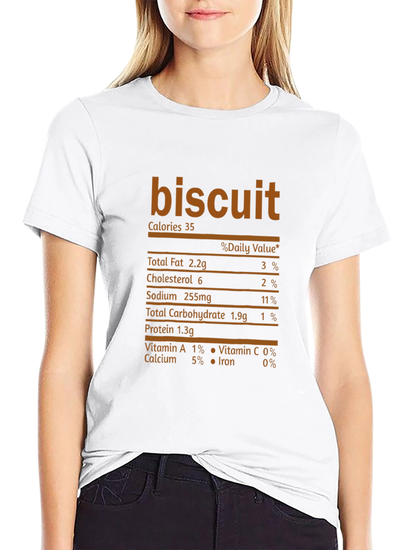 Biscuit Nutrition Facts T-Shirt - Novelty Food Tee