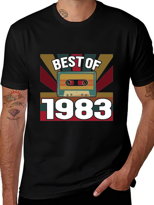 Best of 1983 Cassette Tape T-Shirt - Retro Birthday Gift