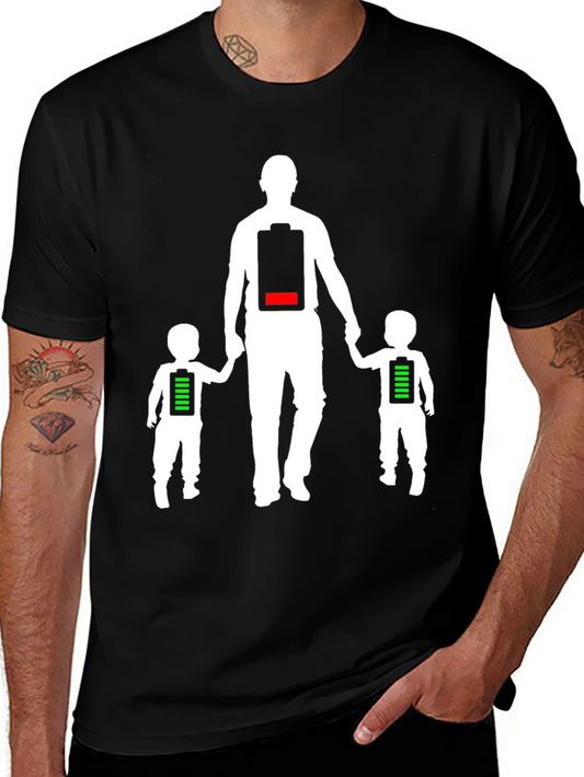 Dad Low Battery T-Shirt - Fatherhood Apparel