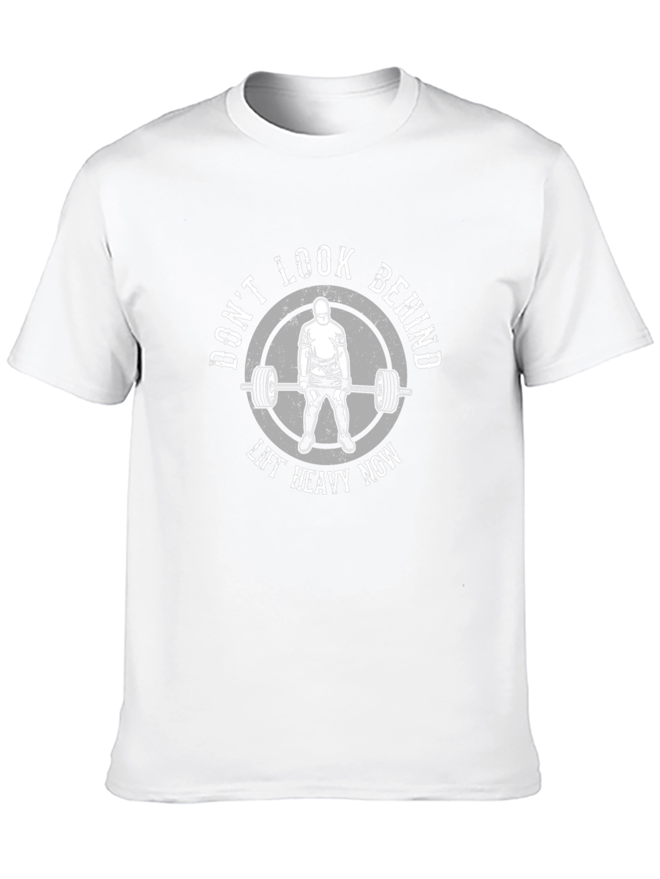 Dont Look Behind Lift Heavy Now Black T-Shirt