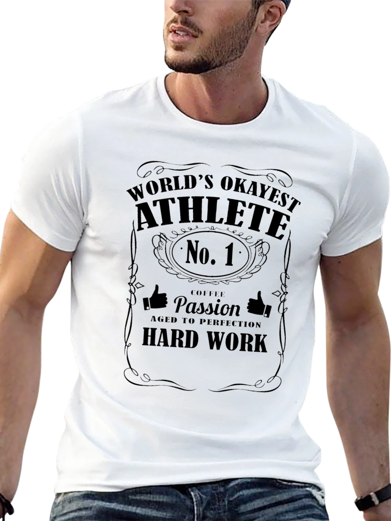 Worlds Okayest Athlete T-Shirt - Black
