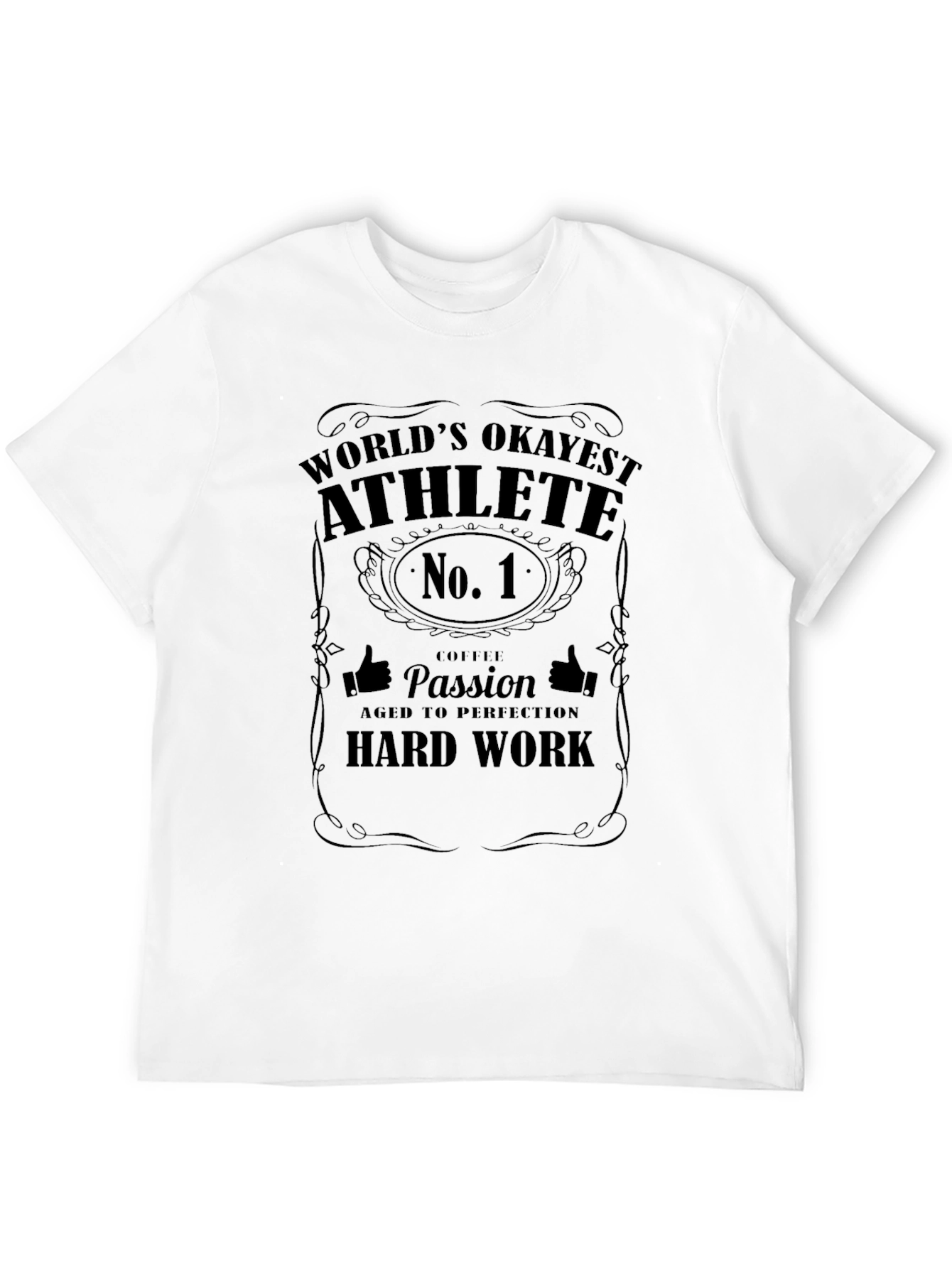 Worlds Okayest Athlete T-Shirt - Black