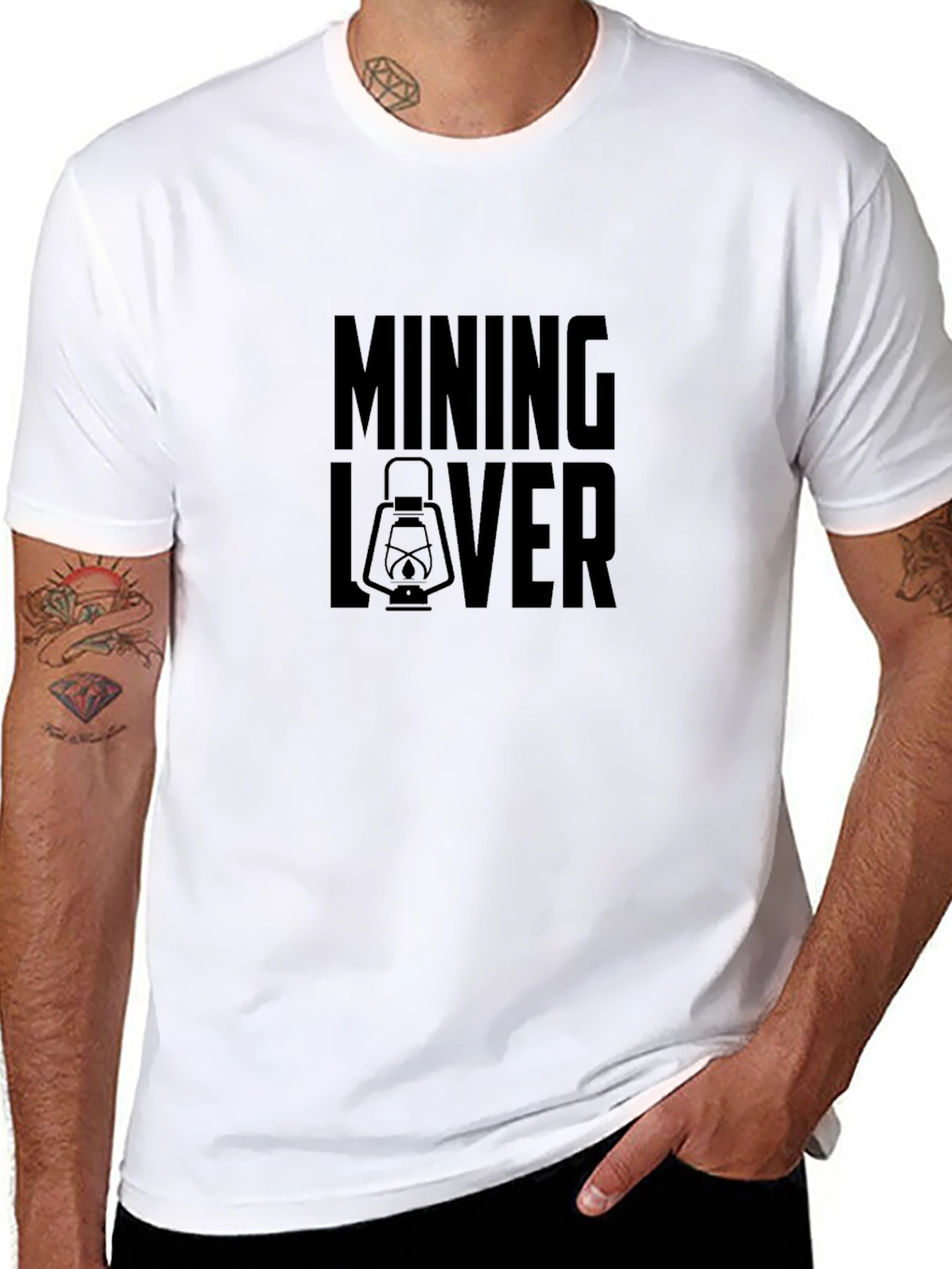 Mining Lover T-Shirt - Miners Lantern Graphic