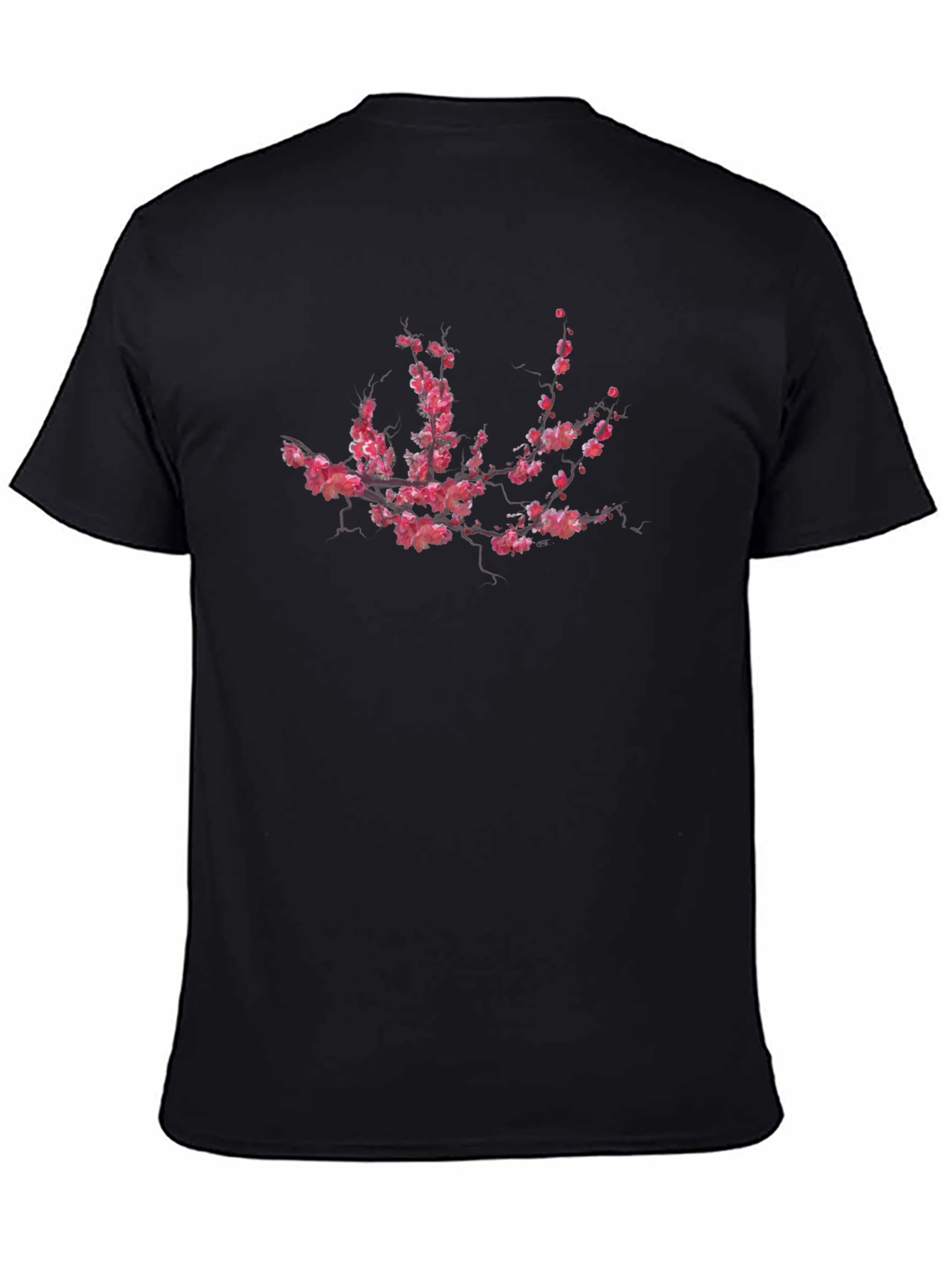 Sakura Branch Graphic Black T-Shirt