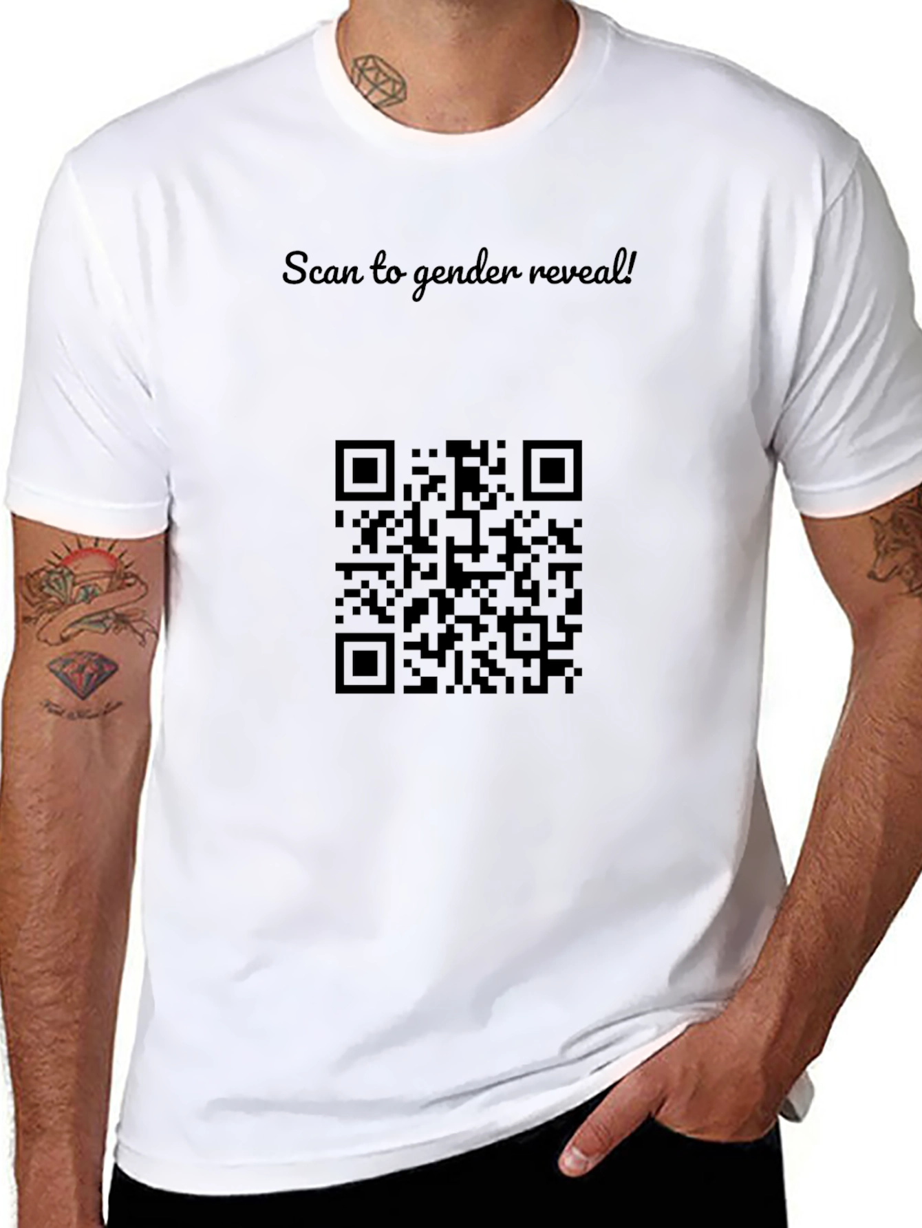 Scan to Reveal Gender T-Shirt
