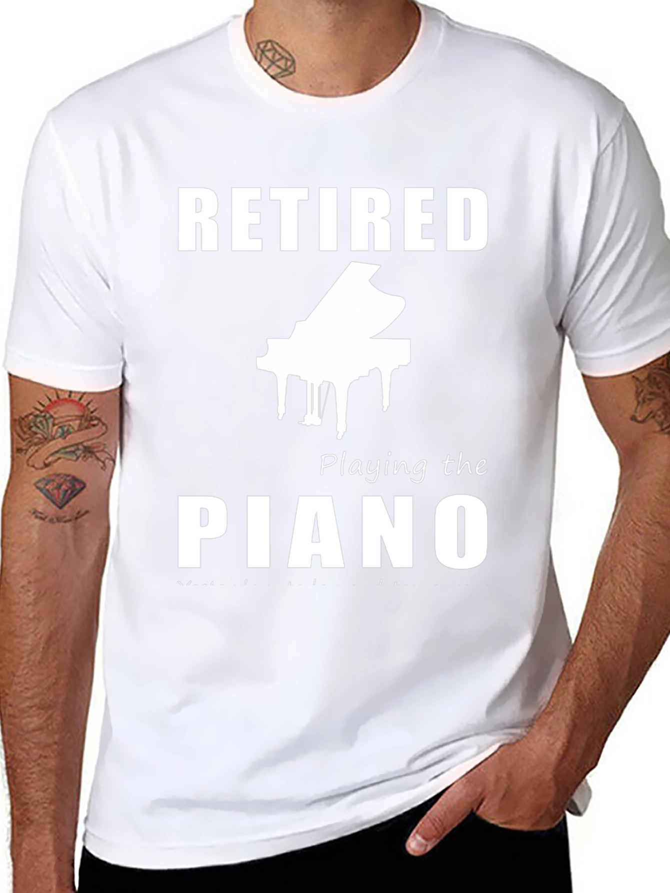 Retired Piano Player T-Shirt - Musician Retirement Gift