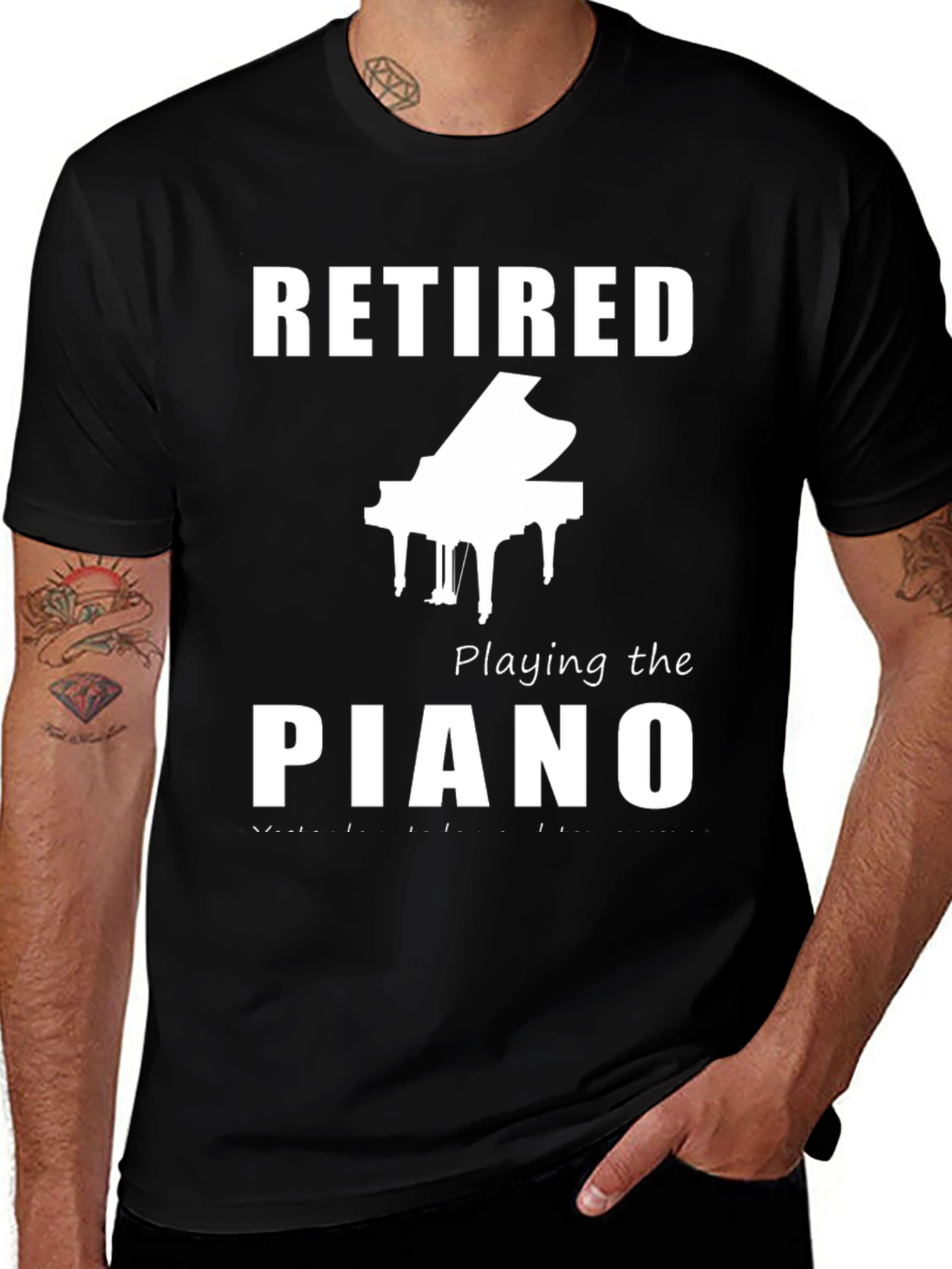 Retired Piano Player T-Shirt - Musician Retirement Gift