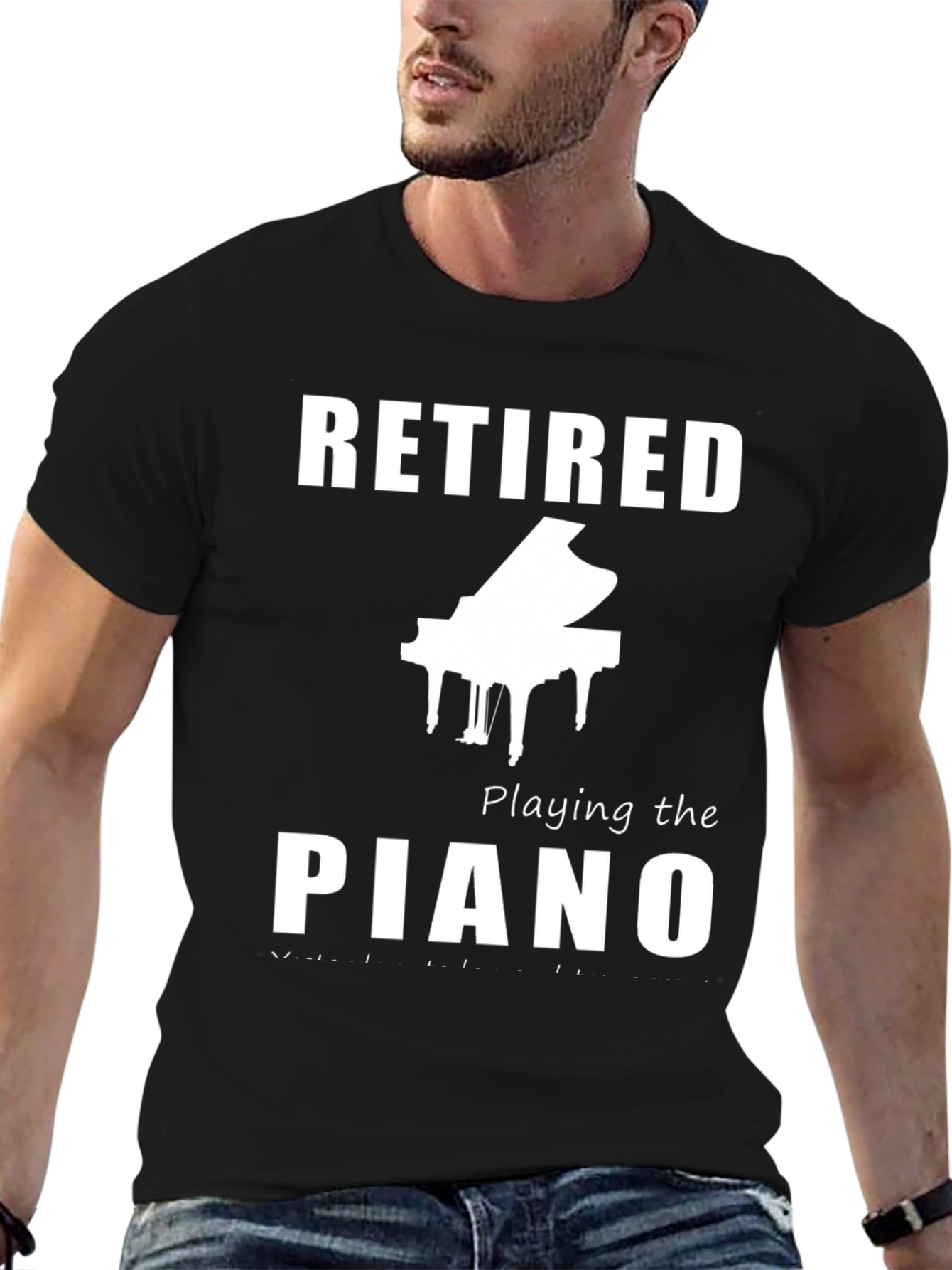 Retired Piano Player T-Shirt - Musician Retirement Gift