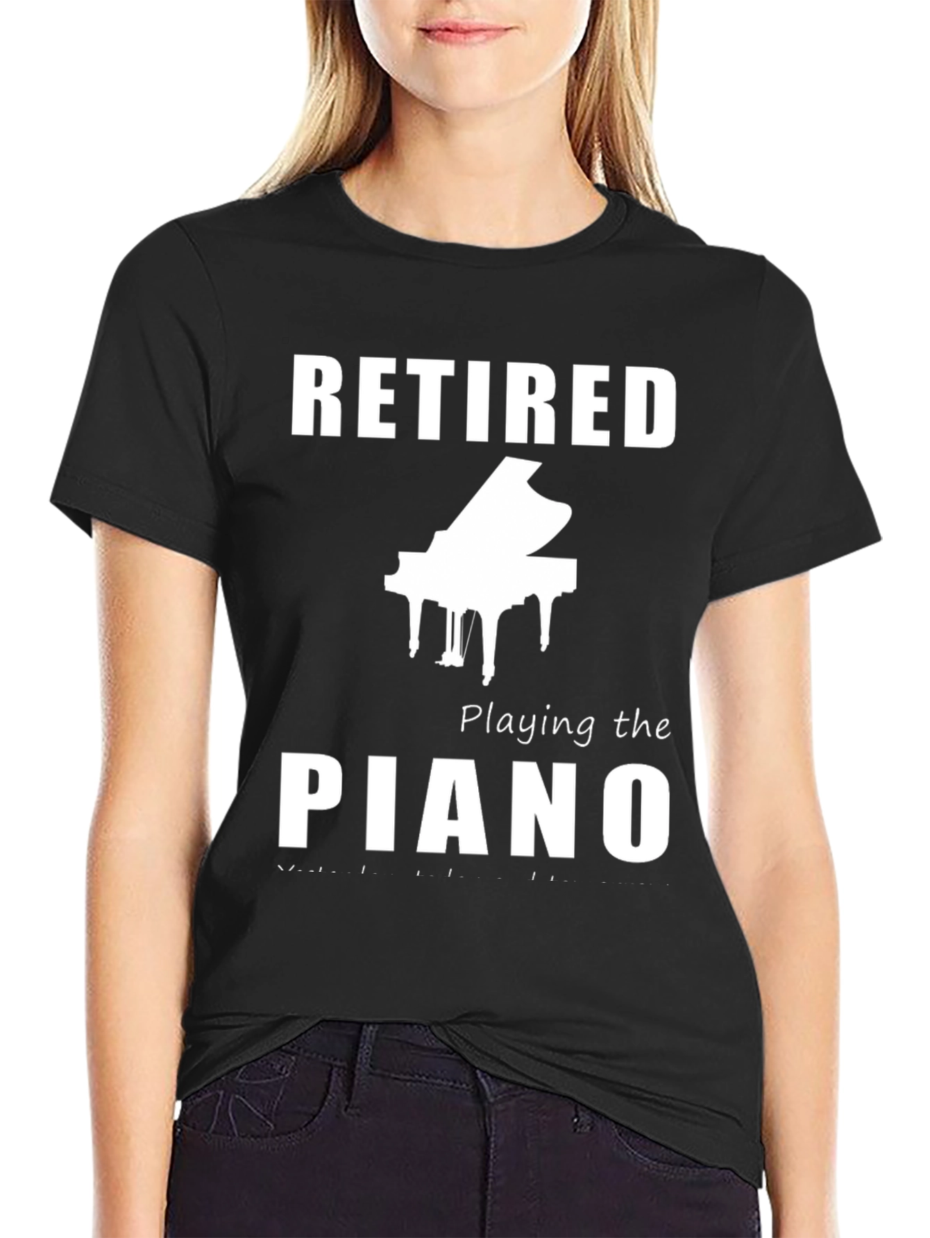 Retired Piano Player T-Shirt - Musician Retirement Gift