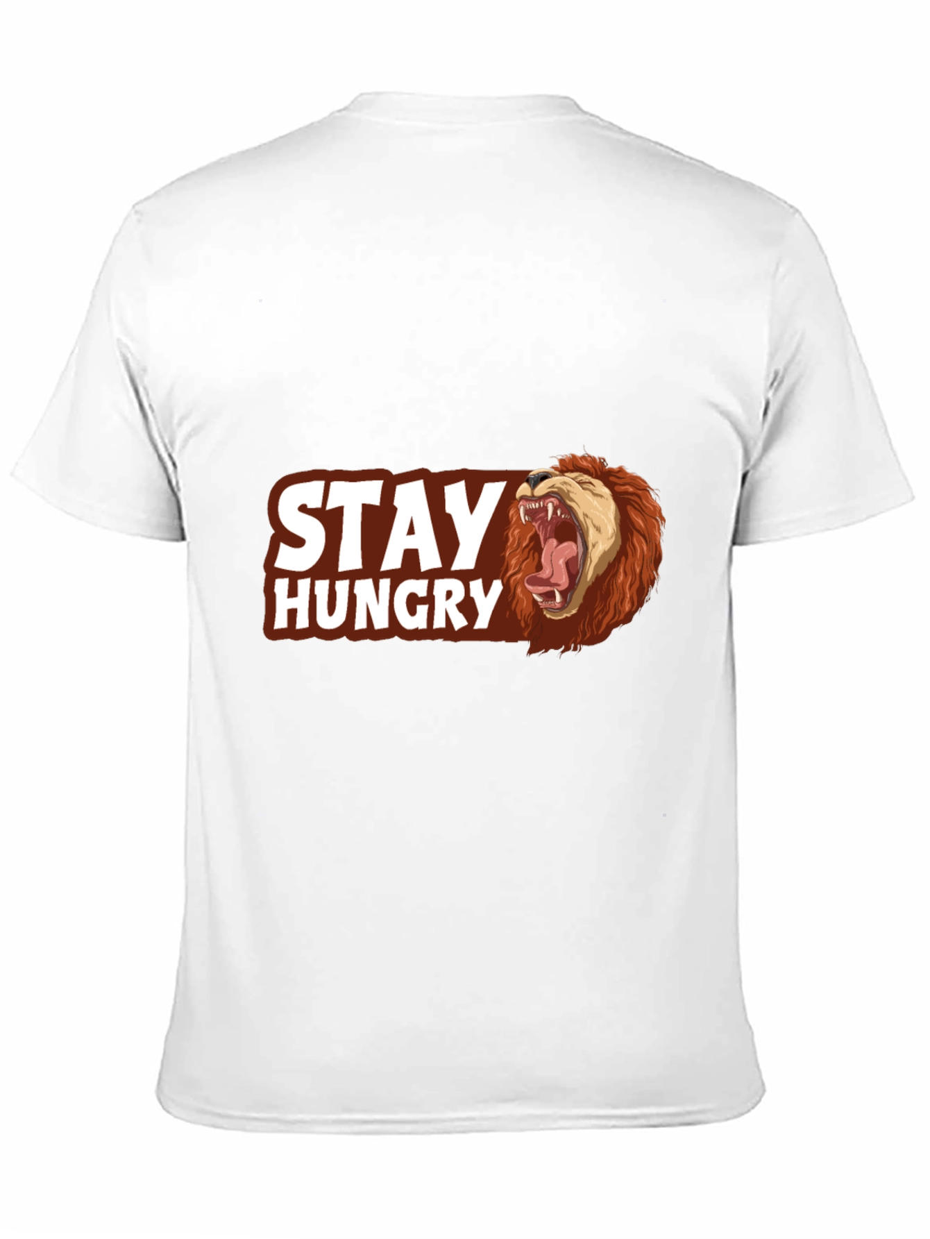 Stay Hungry Lion Graphic Tee - Bold Style
