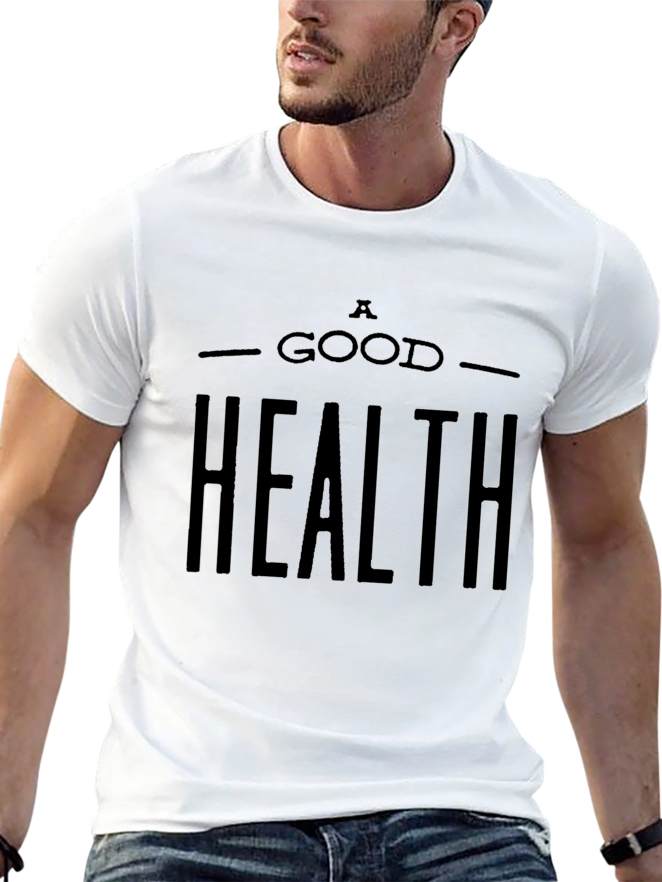 A Good Health T-Shirt - Stylish Black Tee