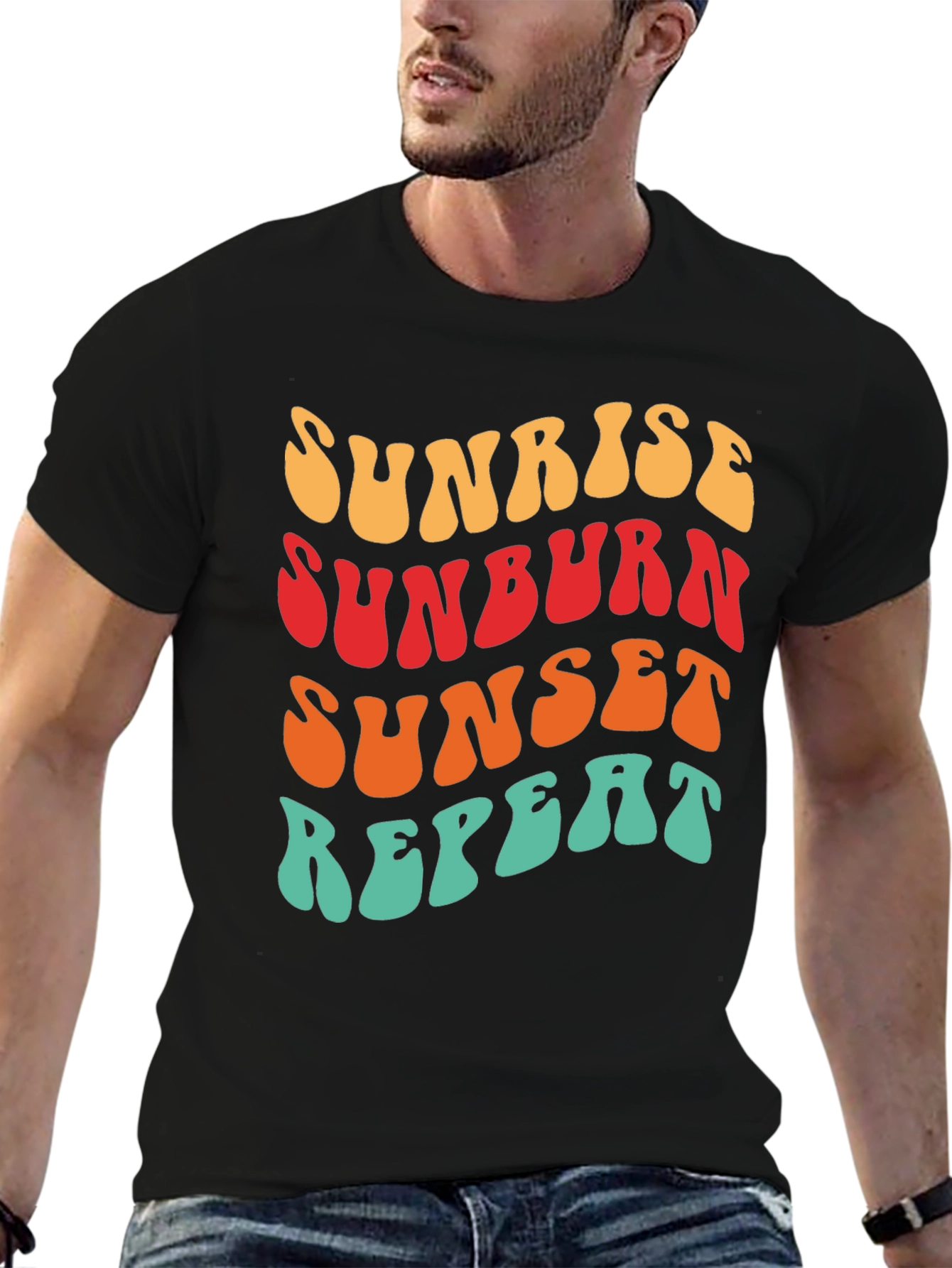 Sunrise Sunburn Sunset Repeat Graphic Tee