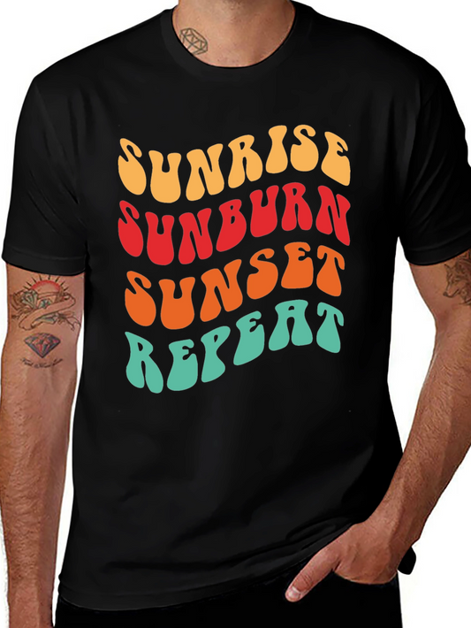 Sunrise Sunburn Sunset Repeat Graphic Tee