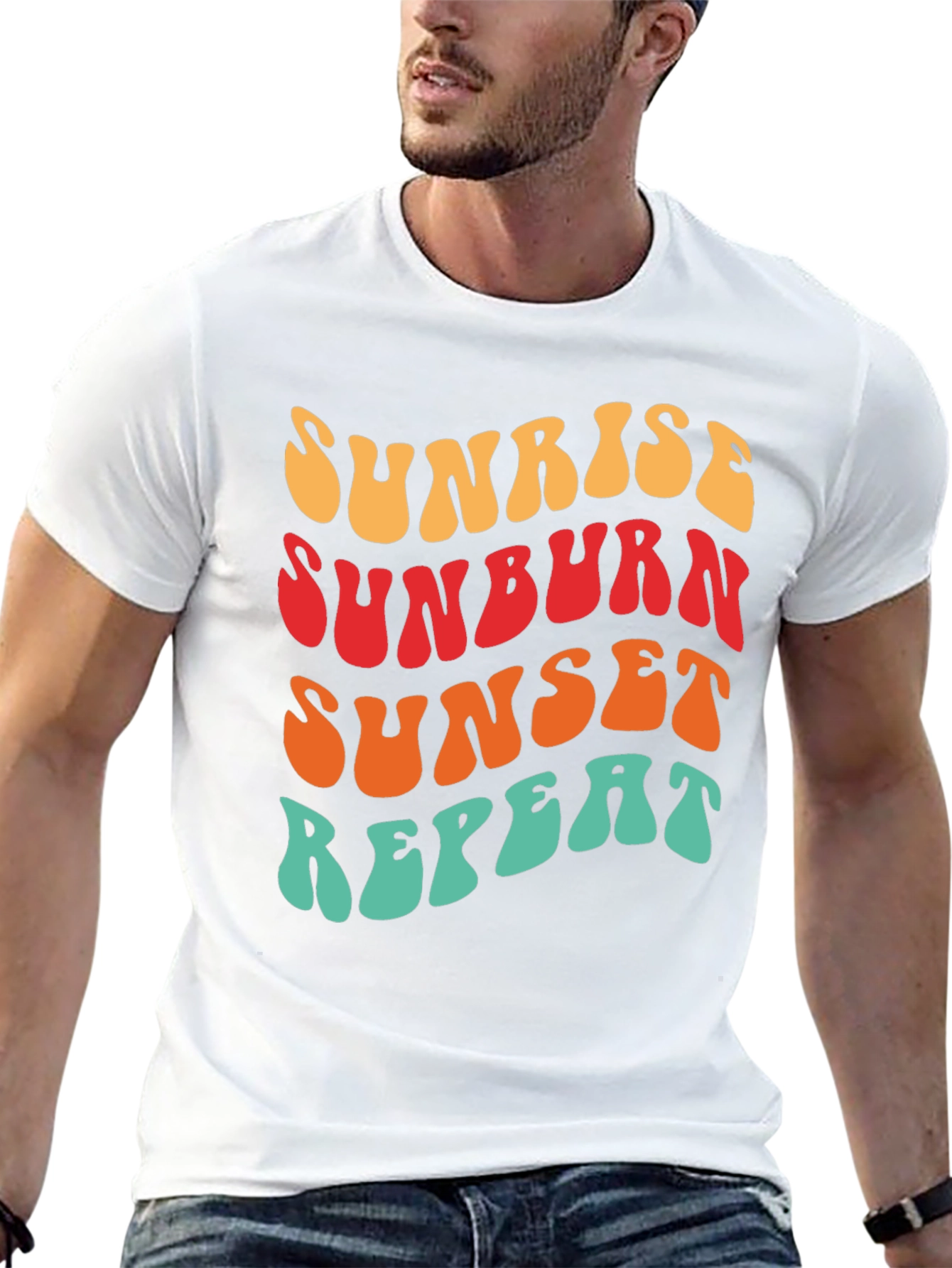 Sunrise Sunburn Sunset Repeat Graphic Tee