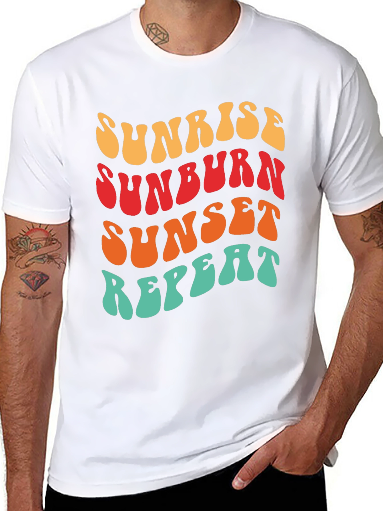 Sunrise Sunburn Sunset Repeat Graphic Tee