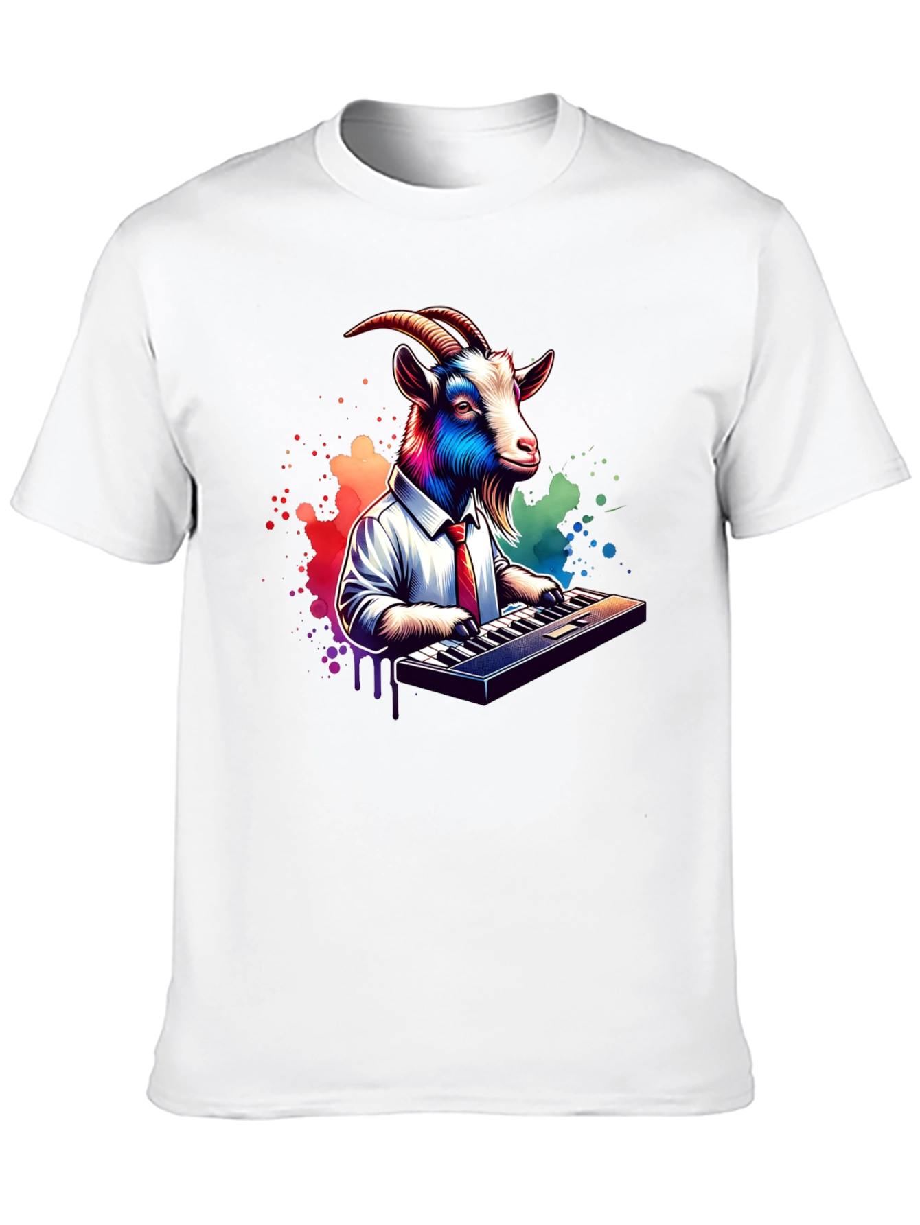 Goat Musician Graphic Tee - Black