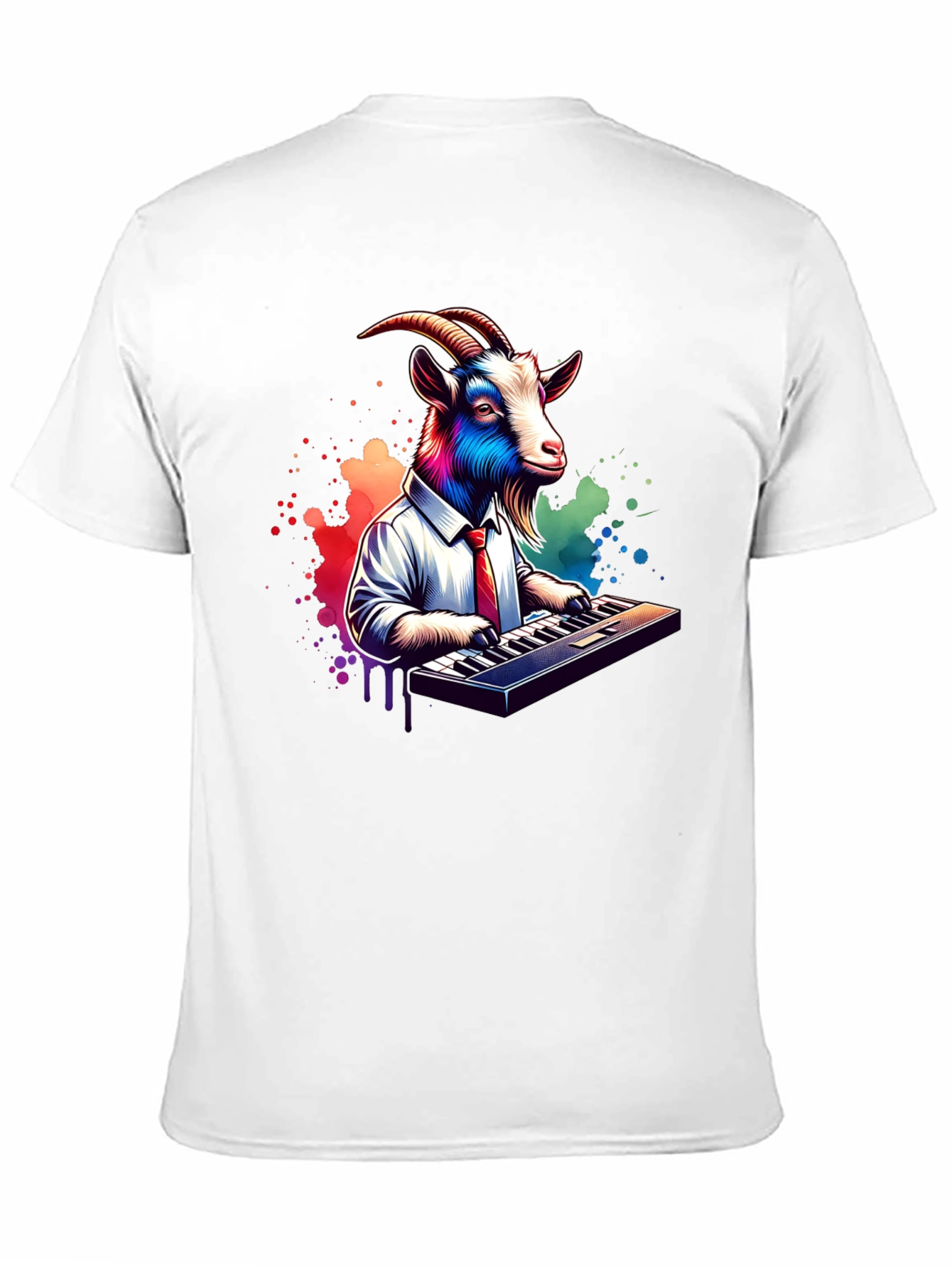 Goat Musician Graphic Tee - Black