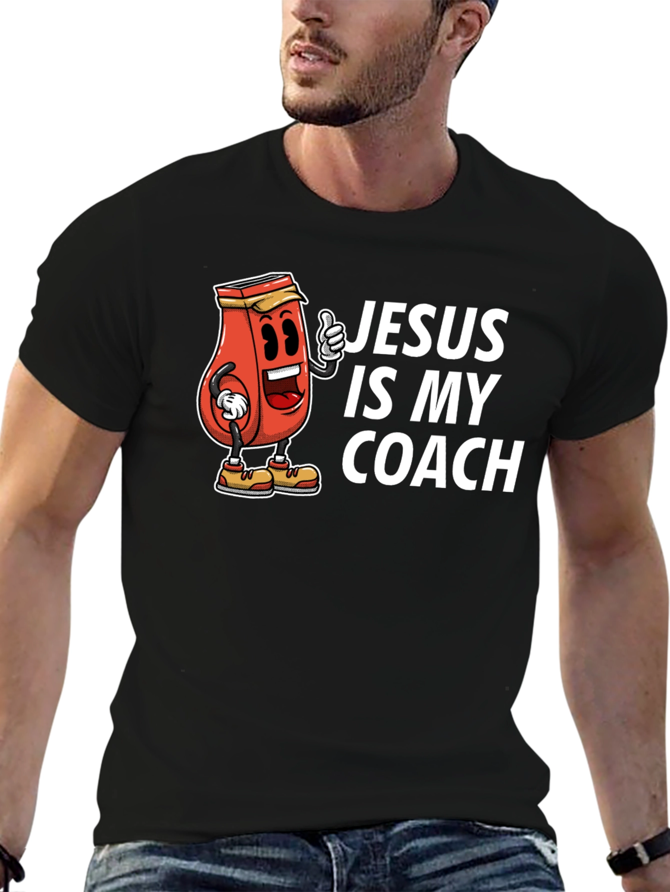 Jesus is My Coach Graphic T-Shirt