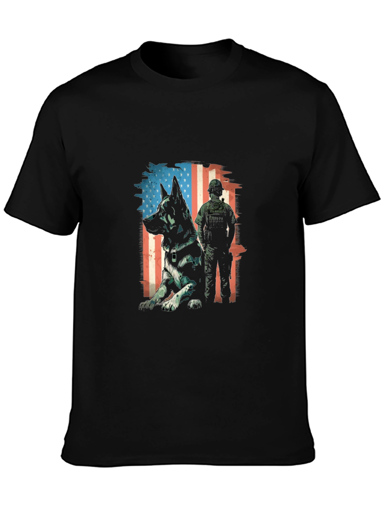 K9 Unit USA Flag Graphic T-Shirt