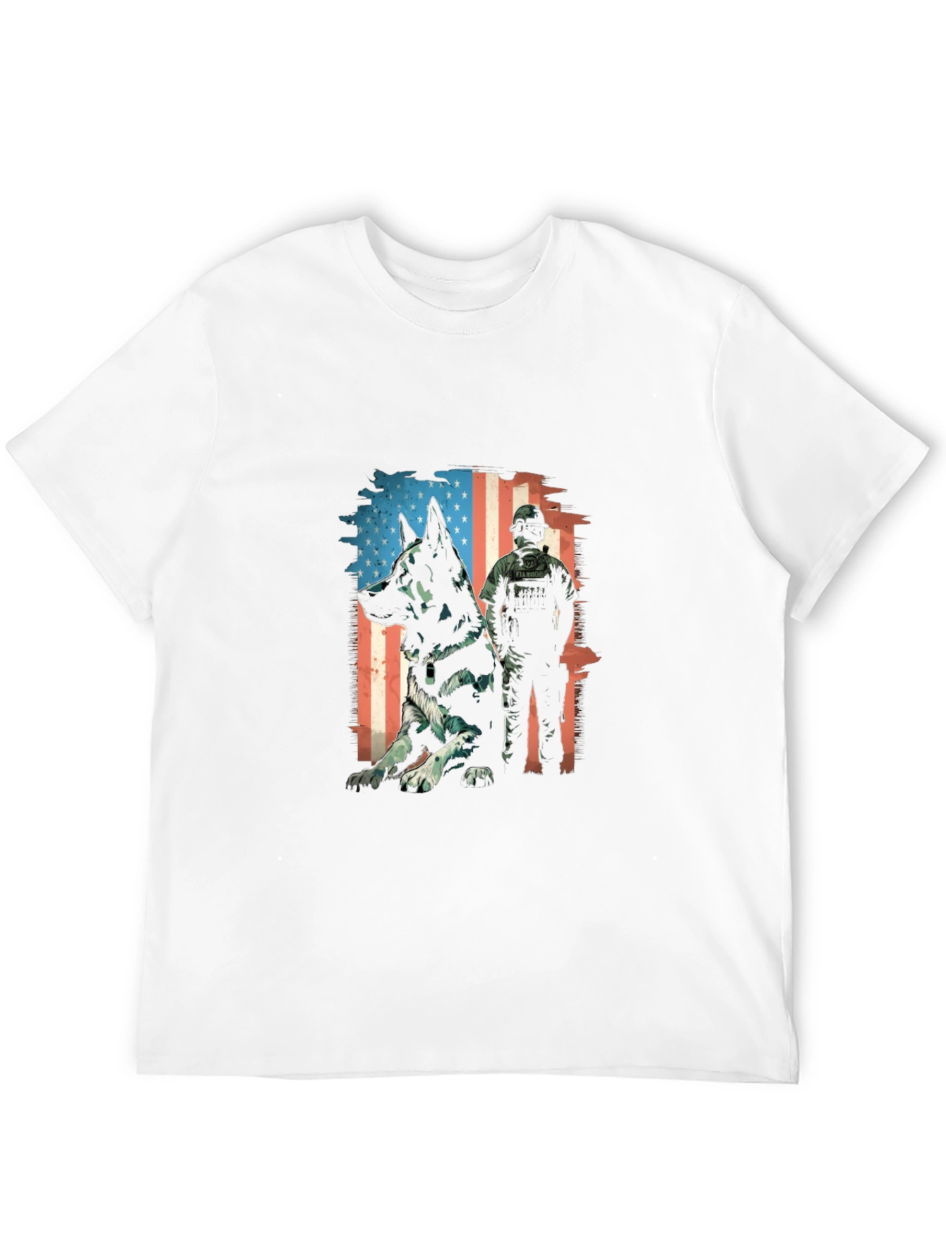 K9 Unit USA Flag Graphic T-Shirt
