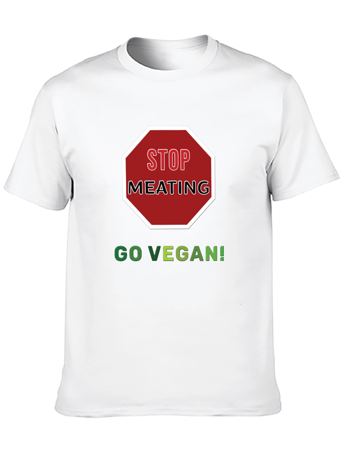Stop Meating Go Vegan Black T-Shirt