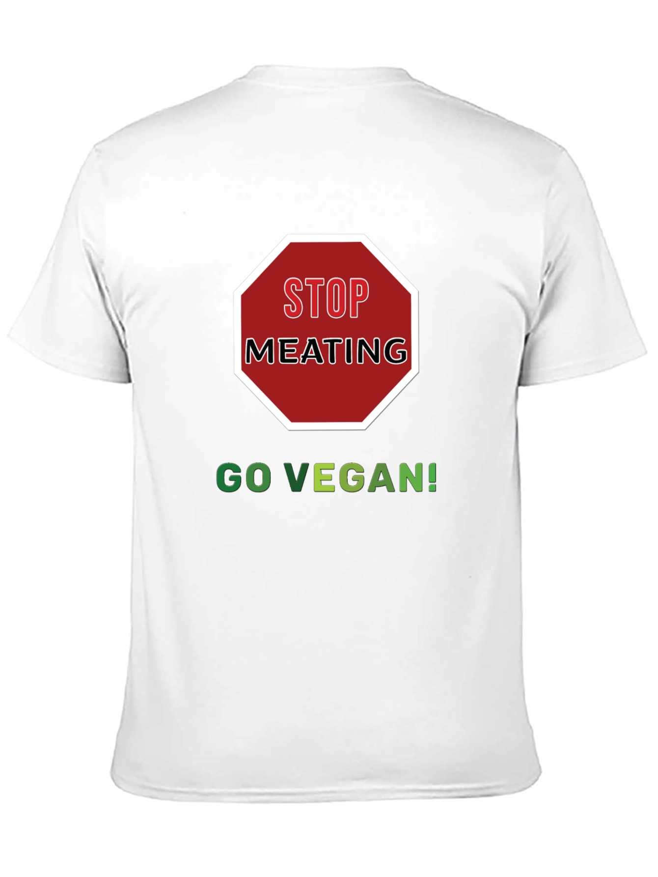 Stop Meating Go Vegan Black T-Shirt
