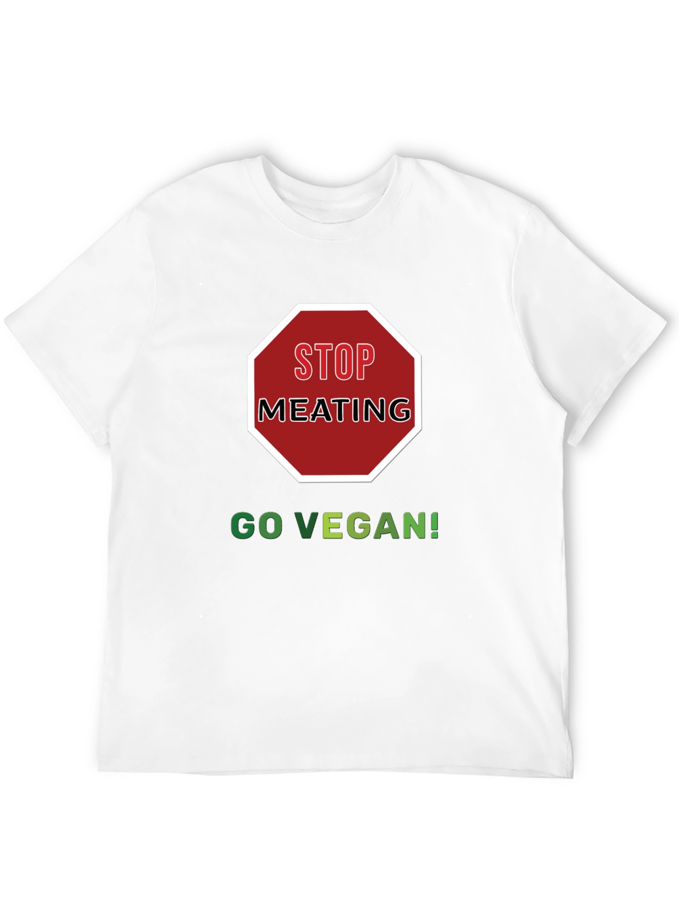 Stop Meating Go Vegan Black T-Shirt