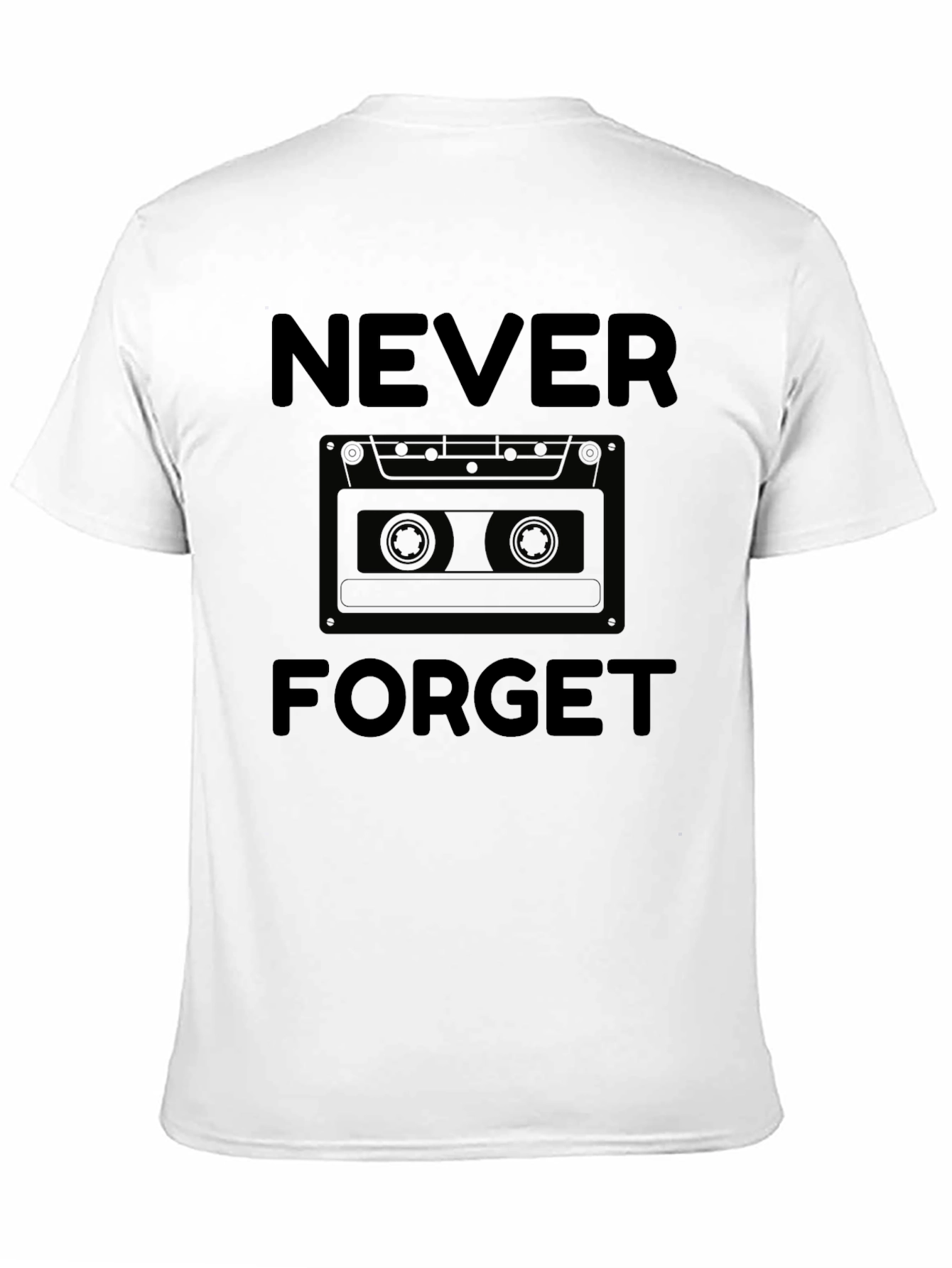 Retro Cassette Tape Never Forget Graphic T-Shirt