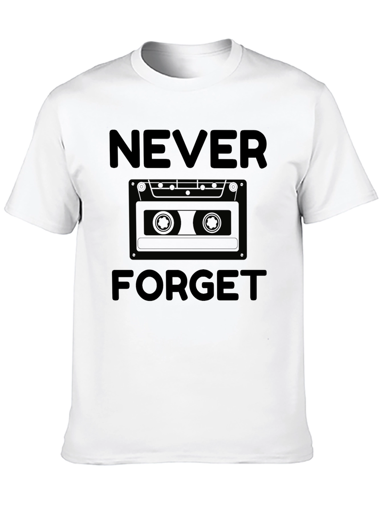Retro Cassette Tape Never Forget Graphic T-Shirt