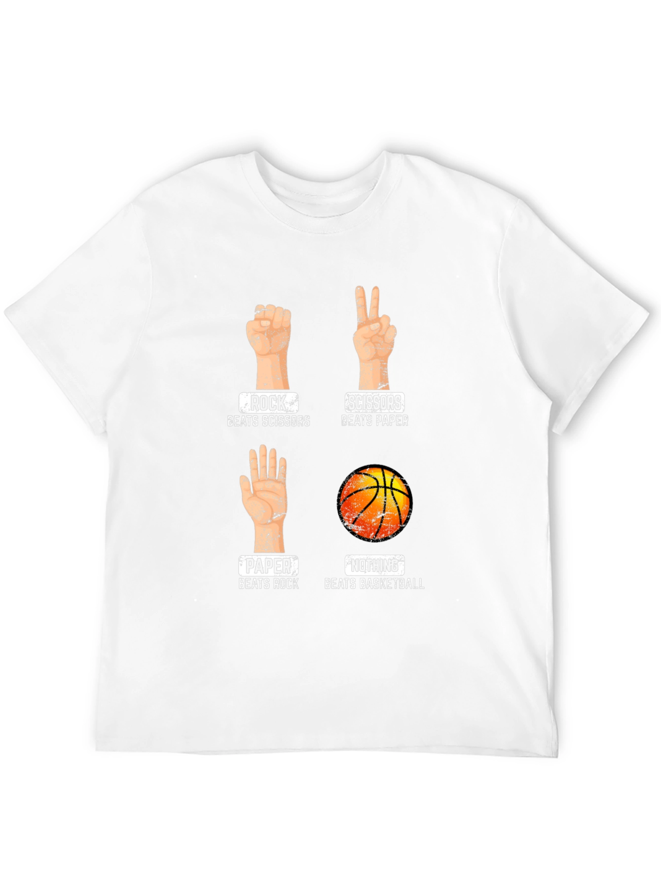Rock Paper Scissors Basketball Mens T-Shirt