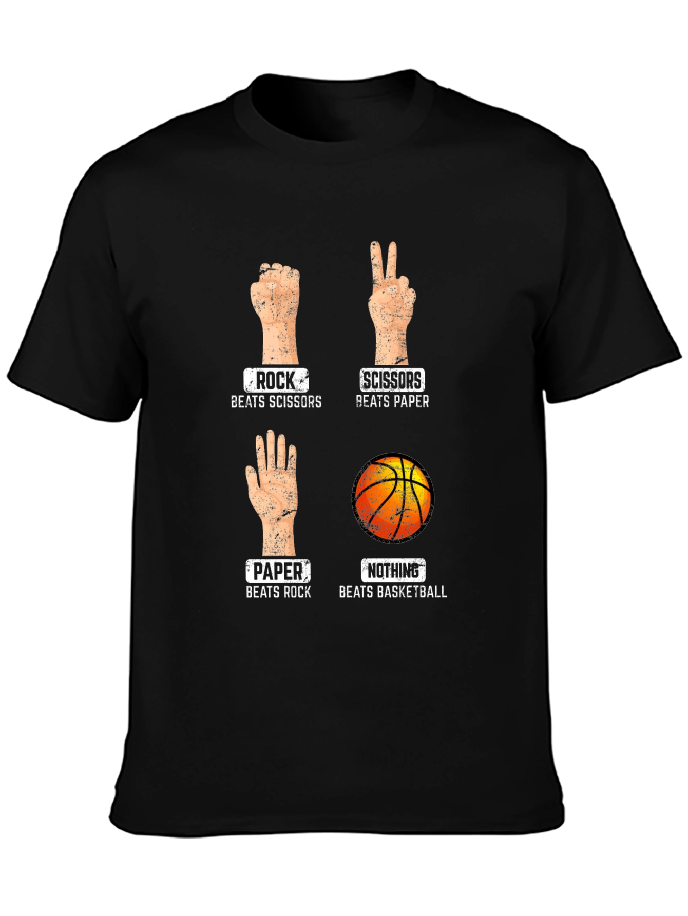 Rock Paper Scissors Basketball Mens T-Shirt