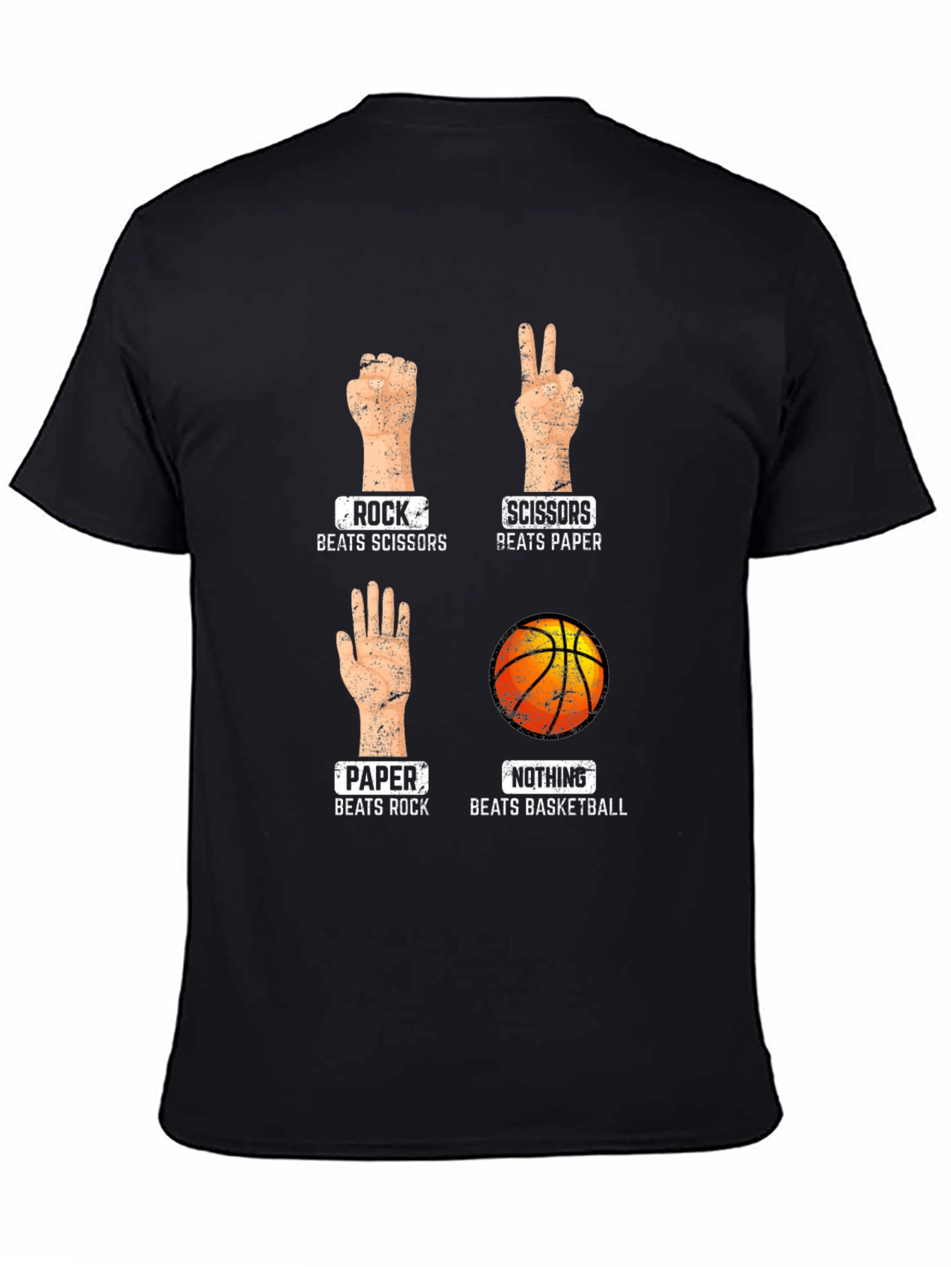 Rock Paper Scissors Basketball Mens T-Shirt