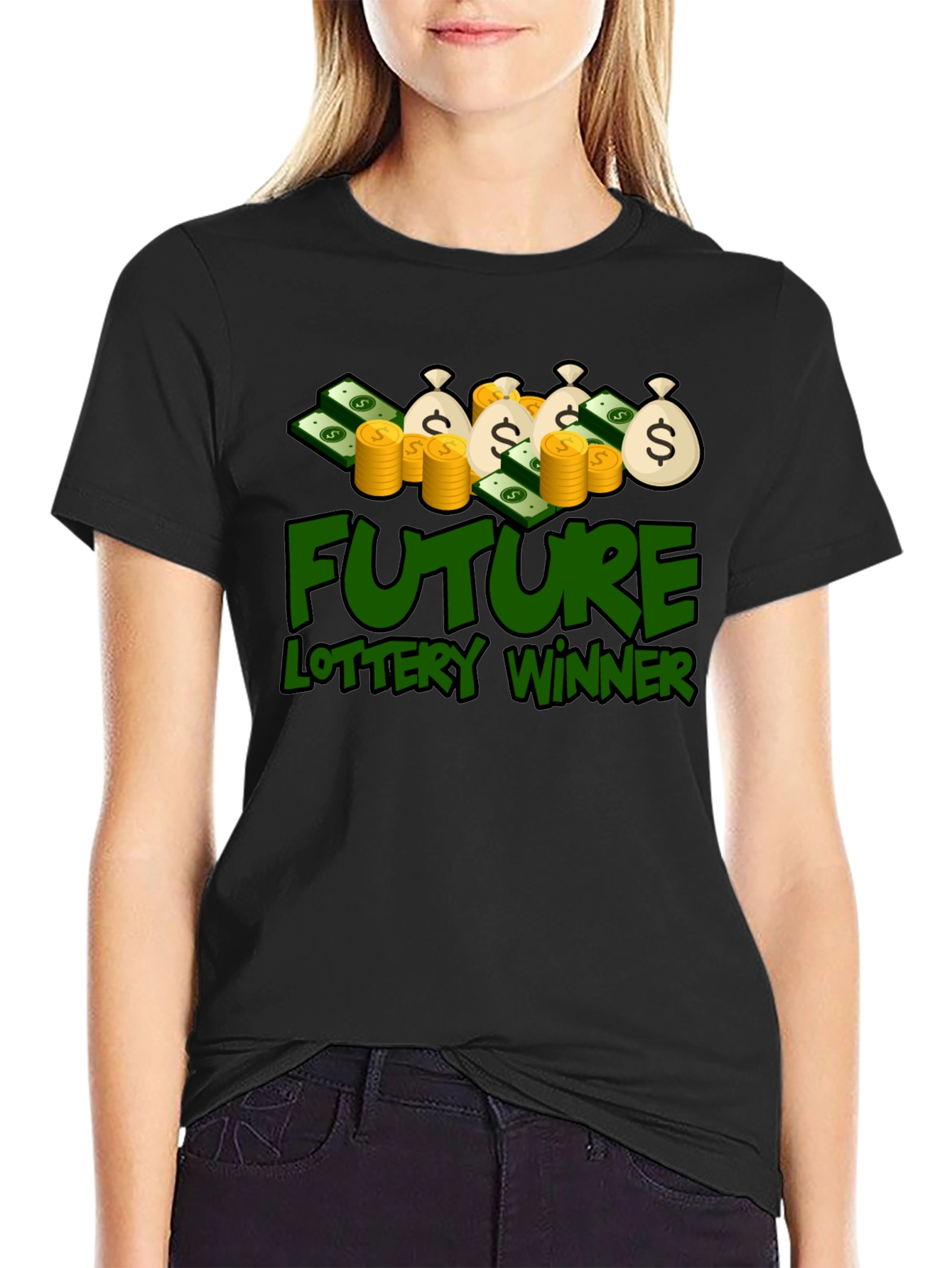Future Lottery Winner Graphic Tee - Lucky Design