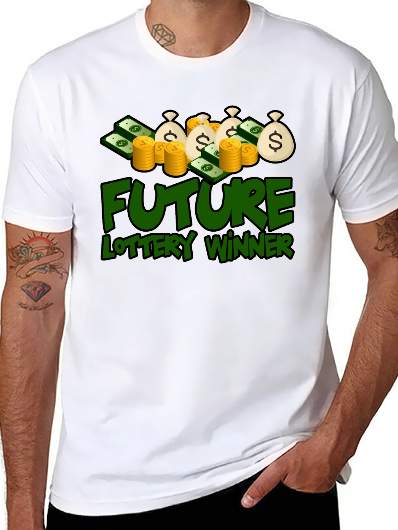 Future Lottery Winner Graphic Tee - Lucky Design