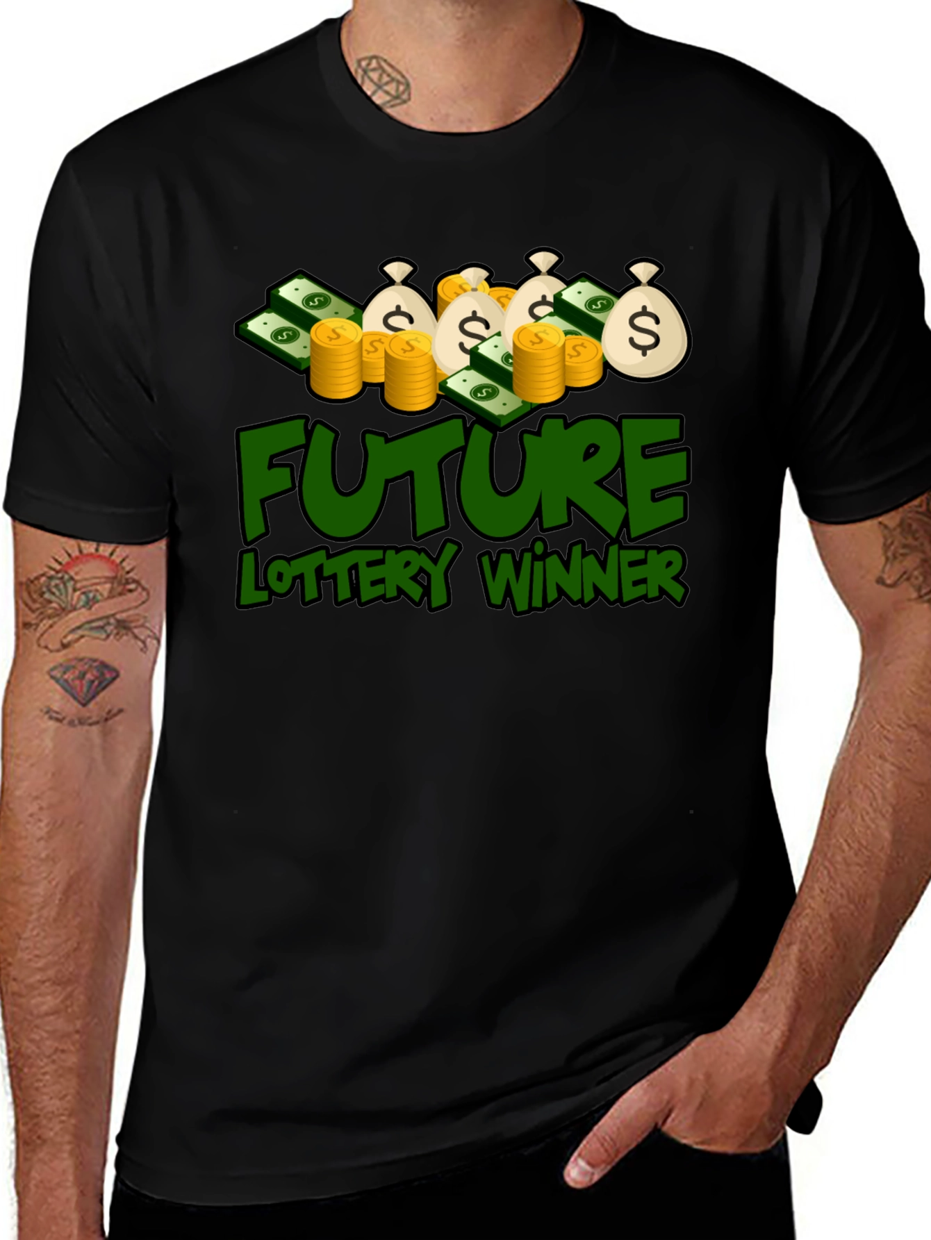 Future Lottery Winner Graphic Tee - Lucky Design