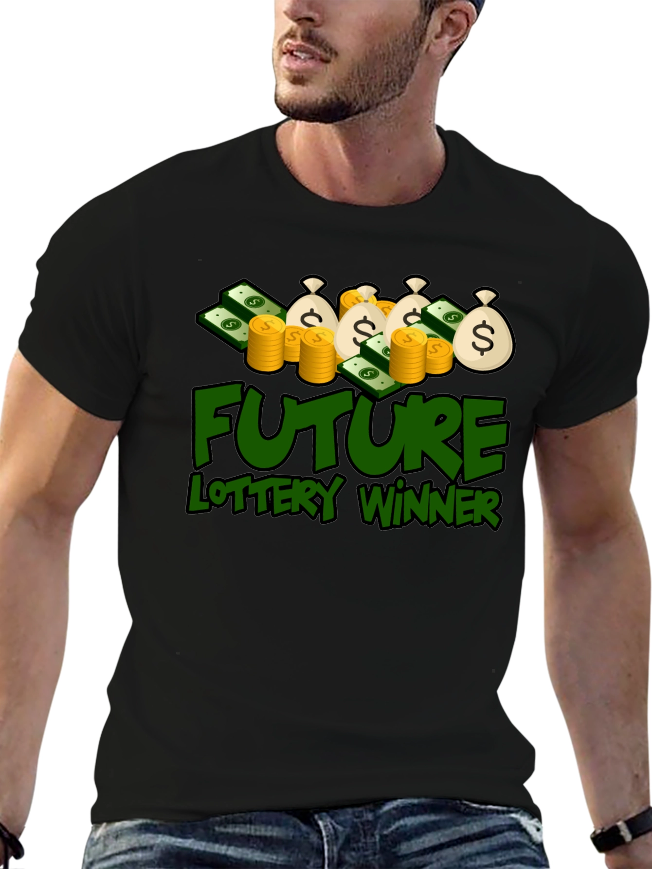 Future Lottery Winner Graphic Tee - Lucky Design