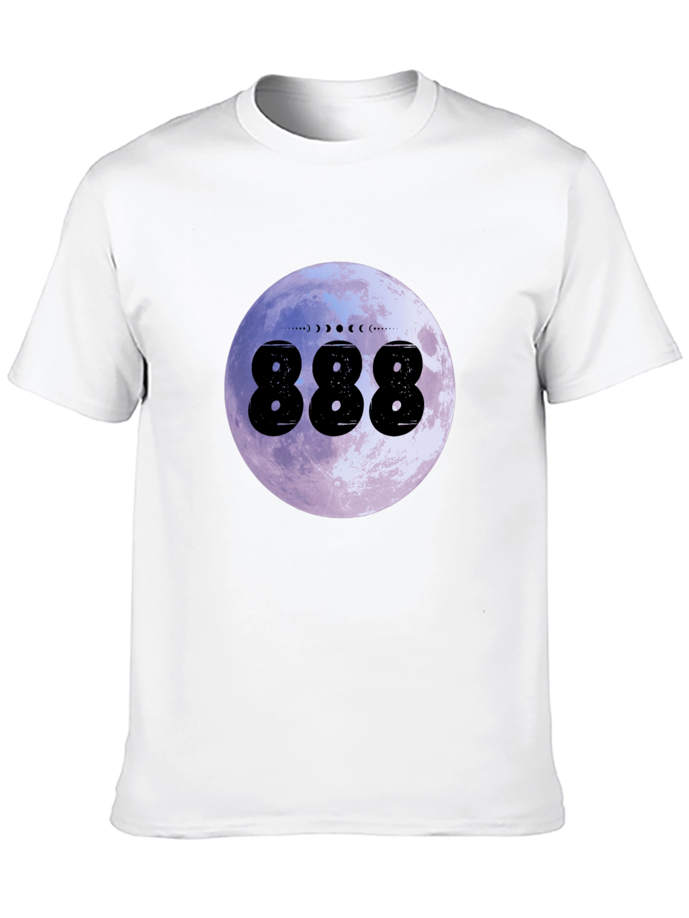 Moon Phase 888 Graphic Black T-Shirt