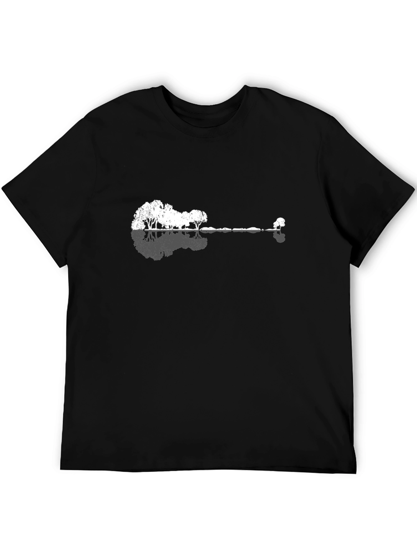 Nature Guitar T-Shirt - Black Cotton Tee
