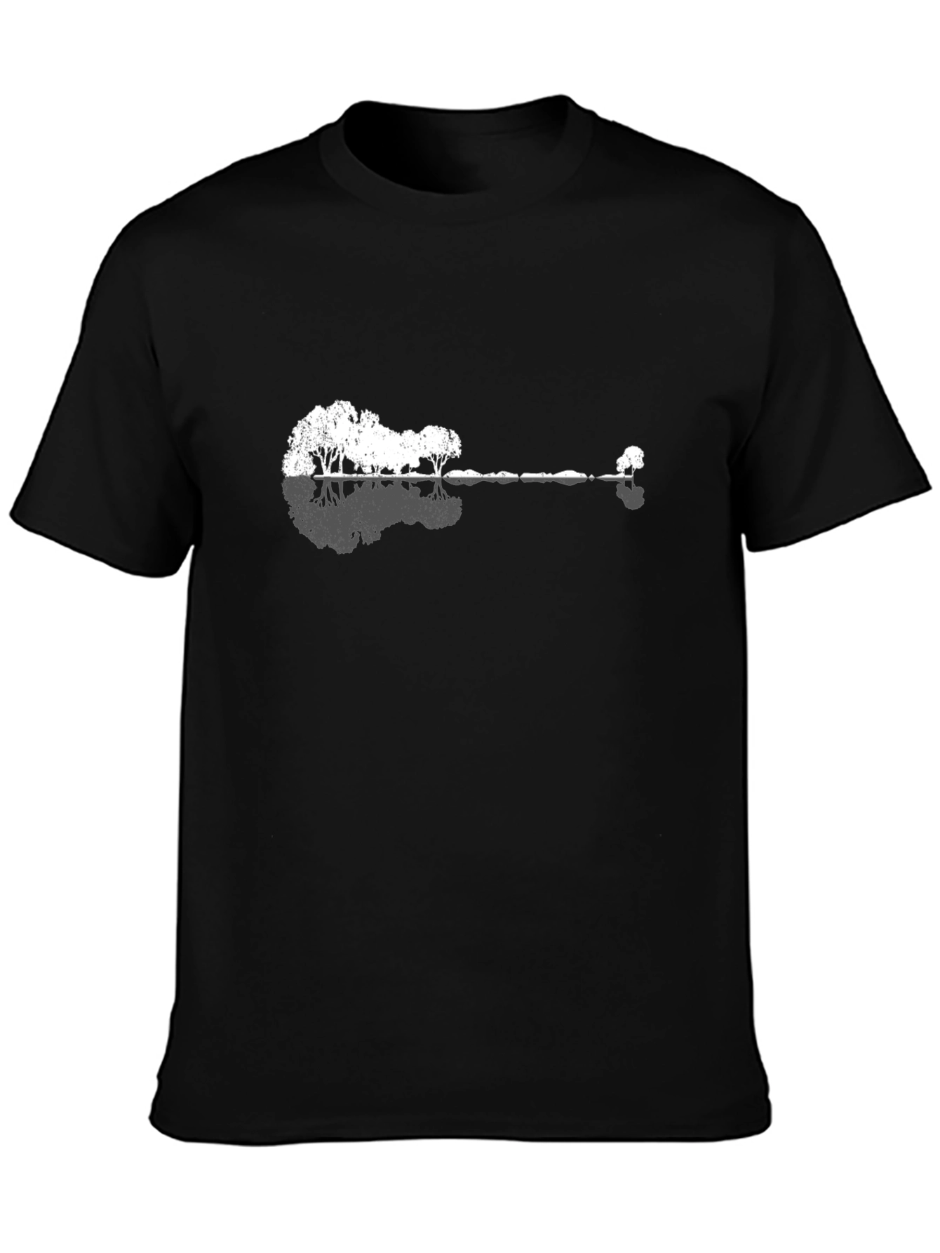 Nature Guitar T-Shirt - Black Cotton Tee