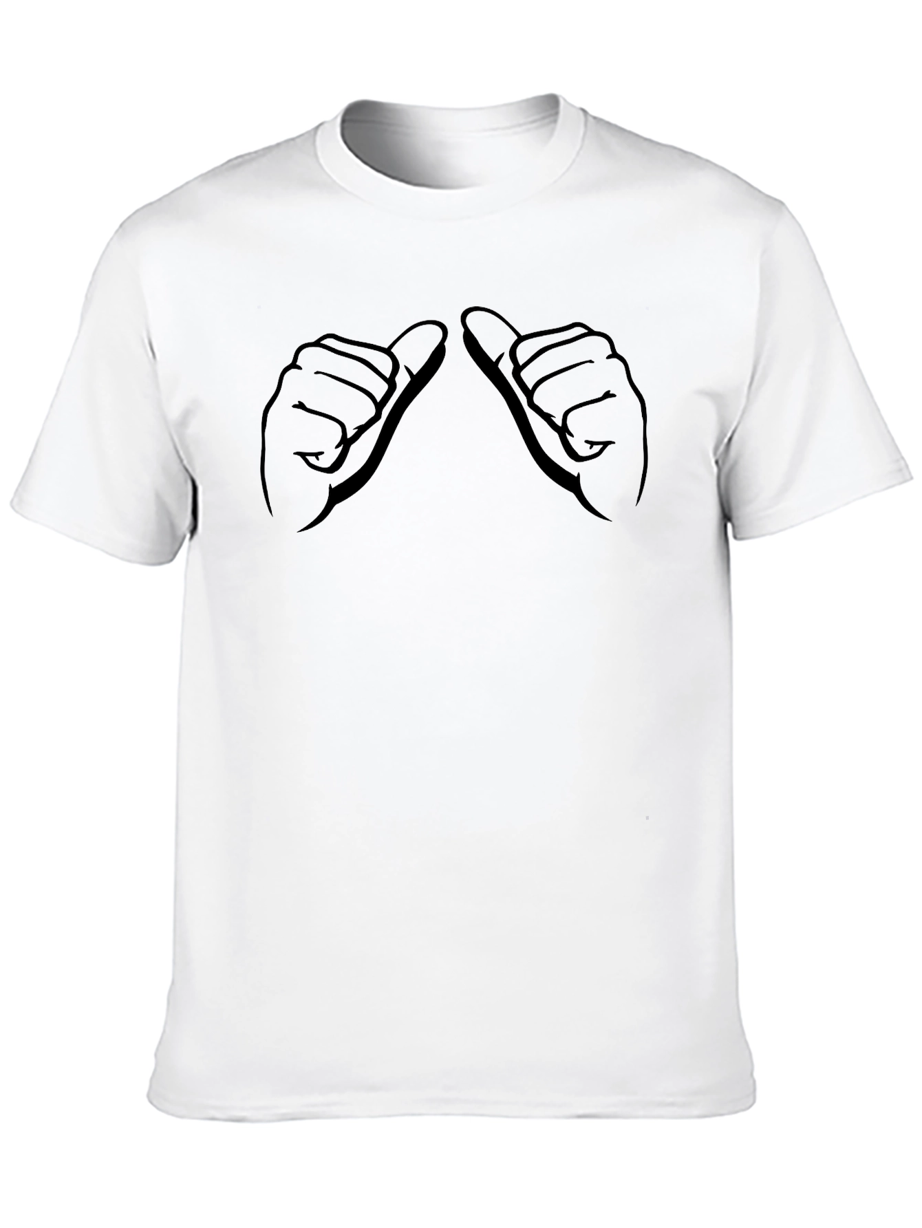 Black Double Thumbs Up Graphic Tee