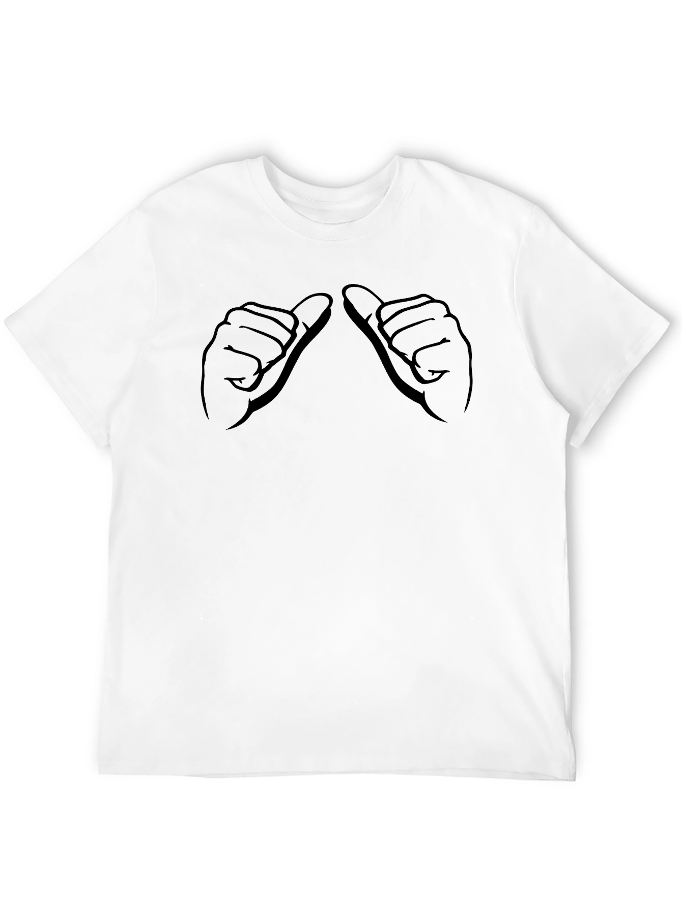 Black Double Thumbs Up Graphic Tee