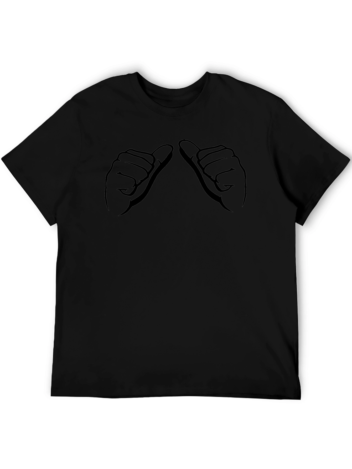 Black Double Thumbs Up Graphic Tee